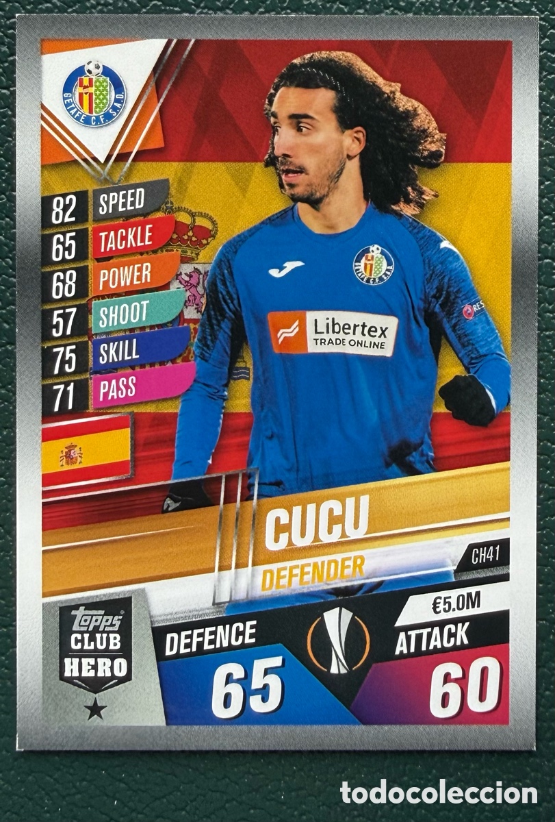 Cromos de Futebol: CH41 CUCURELLA CUCU GETAFE CF FICHAS ALBUM MATCH ATTAX 101 TOPPS 2019 2020 19 20