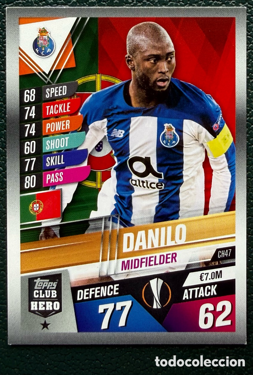 Football Stickers: CH47 DANILO FC PORTO FICHAS ALBUM MATCH ATTAX 101 TOPPS 2019 2020 19 20