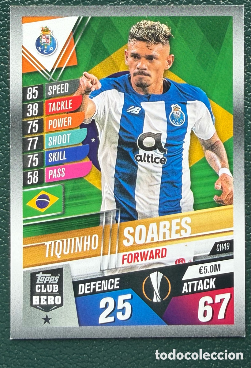 Cromos de f&uacute;tbol: CH49 TIQUINHO SOARES FC PORTO FICHAS ALBUM MATCH ATTAX 101 TOPPS 2019 2020 19 20