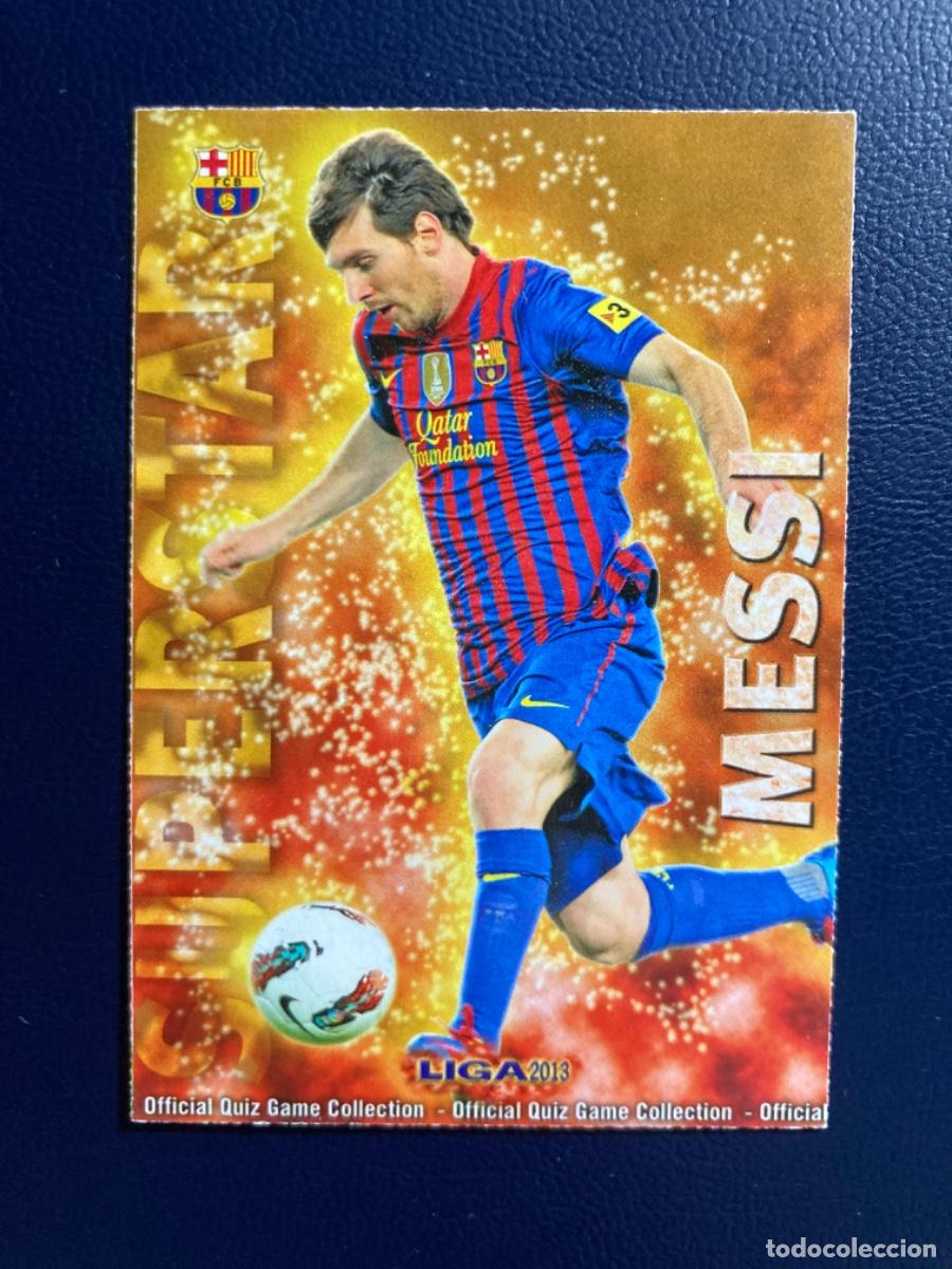 Cromos de F&uacute;tbol: 53 LIONEL MESSI SUPERSTAR MATE FC BARCELONA CARD MUNDICROMO SPORT QUIZ GAME LIGA 2012 2013 12 13