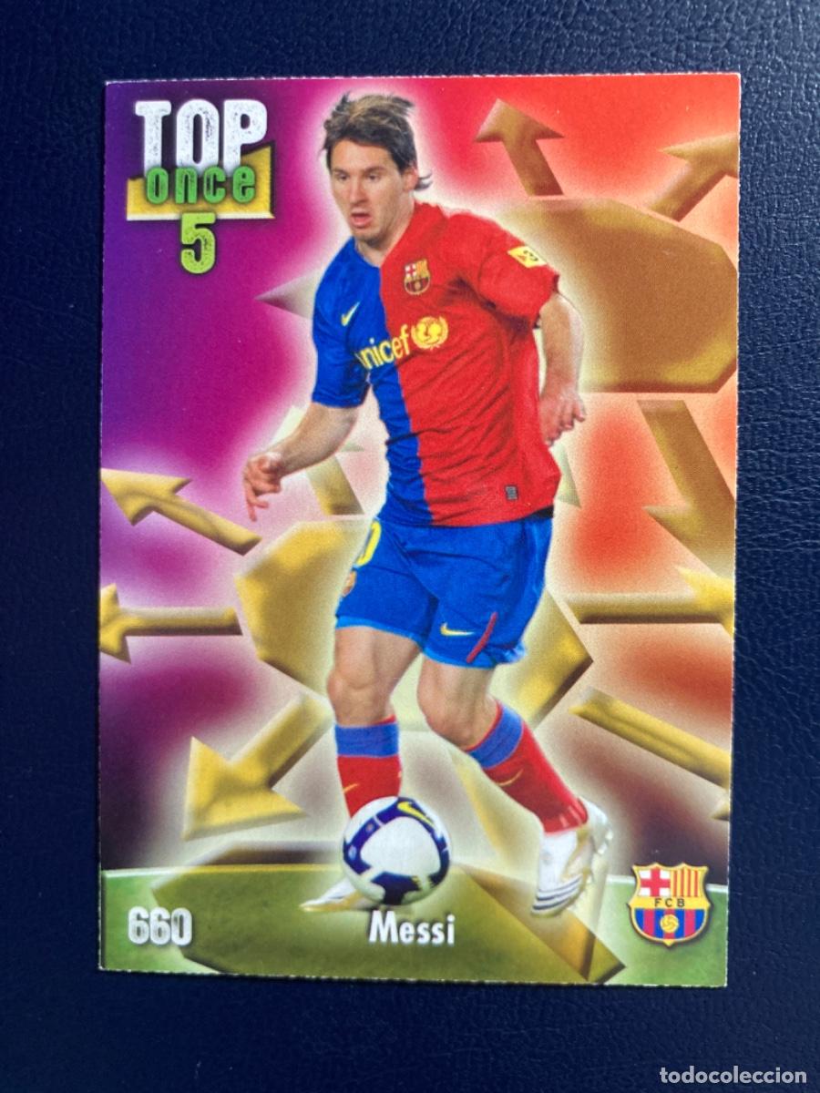 Cromos de F&uacute;tbol: 660 MESSI BARCELONA TOP ONCE 5 - LIGA MUNDICROMO 08 09 2008 2009