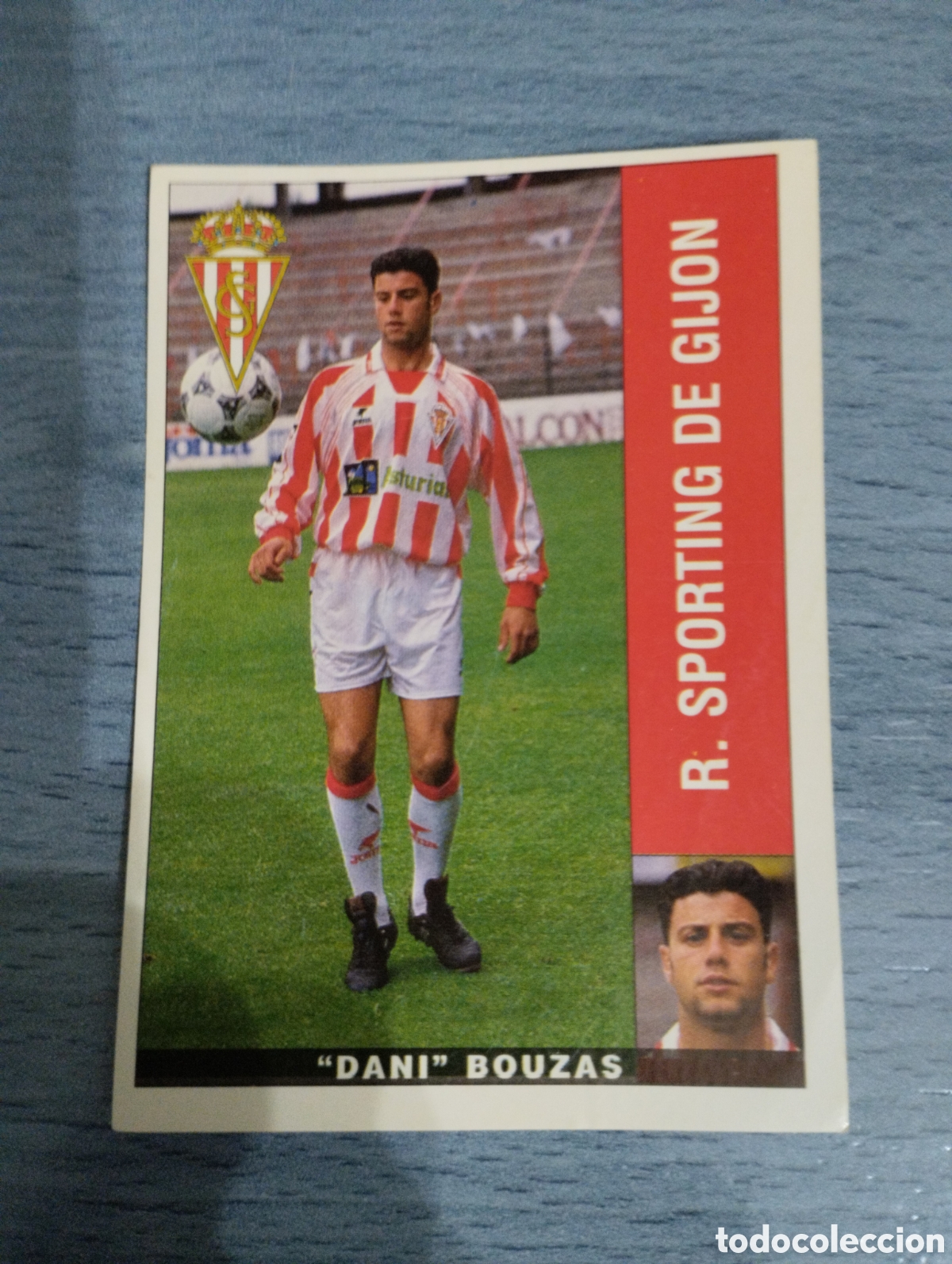 Cromos de F&uacute;tbol: Cromo Panini liga 95 96 Dani bouzas Sporting de Gij&oacute;n sin pegar