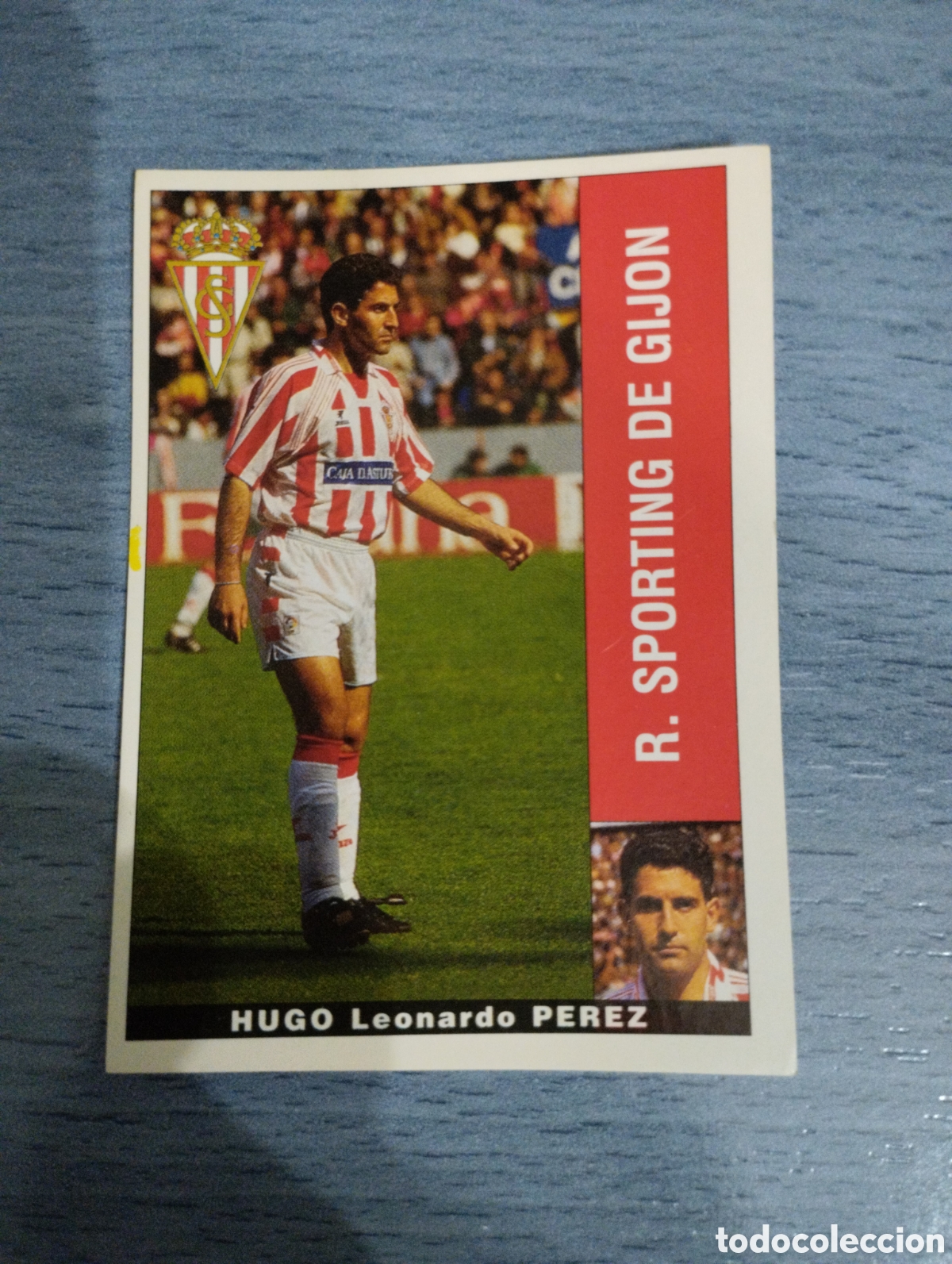 Cromos de F&uacute;tbol: Cromo Panini liga 95 96 Hugo perez Sporting de Gij&oacute;n sin pegar