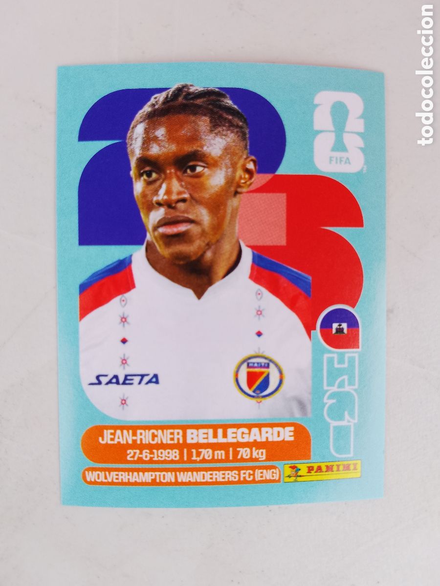 Cromos de F&uacute;tbol: HAI 12 JEAN RICNER BELLEGARDE -FIFA WORLD CUP 2026- HAITI . MUNDIAL FUTBOL . STICKER PANINI HAI12