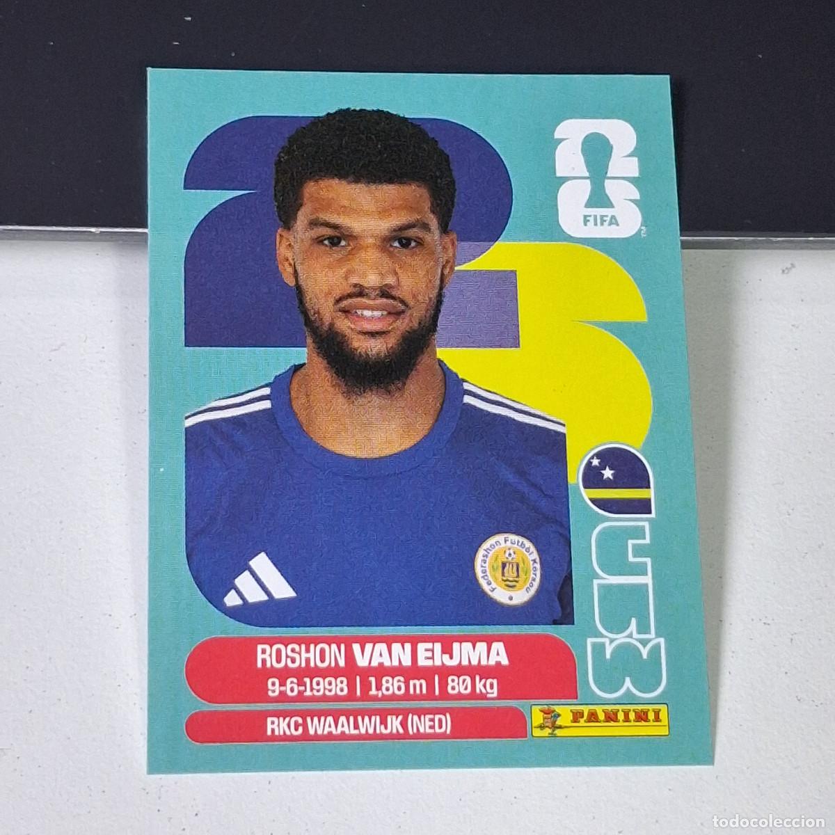 Cartes &agrave; collectionner de Football: A38 CUW7 ROSHON VAN EIJMA 7 CURAZAO CURA&Ccedil;AO CUW MUNDIAL FIFA WORLD CUP 2026 STICKER PANINI