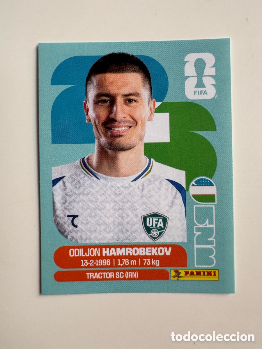 Cartes &agrave; collectionner de Football: Uzbekist&aacute;n UZB MUNDIAL FIFA WORLD CUP 2026 STICKER PANINI UZB10 &ndash; Odiljon Hamrobekov N&ordm; 10