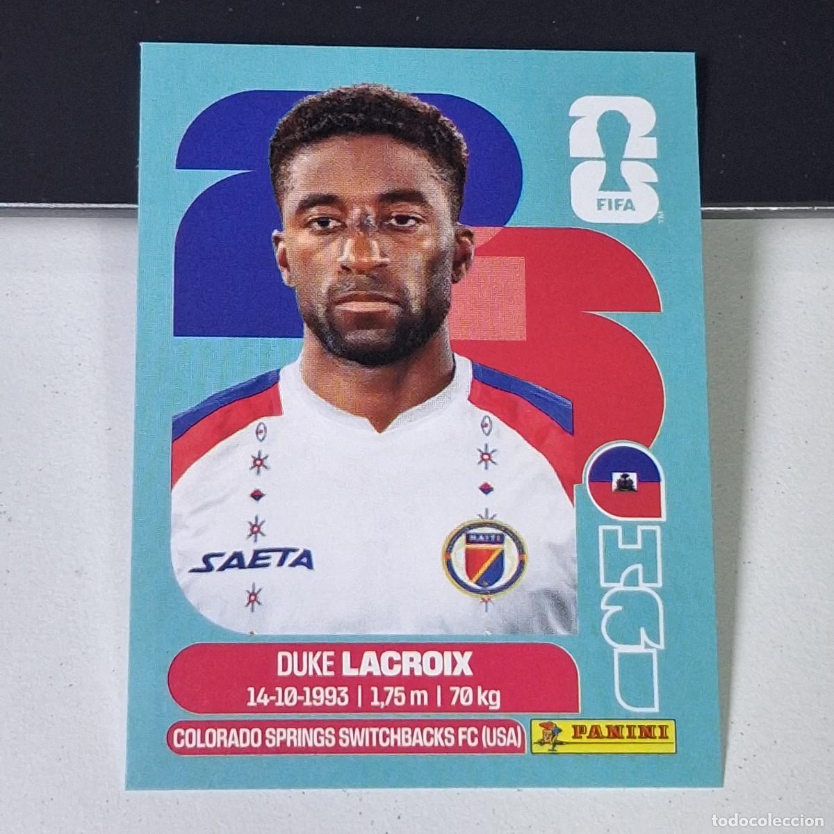 Cromos de F&uacute;tbol: A38 HAI7 HAI 7 LACROIX DUKE HAITI HAI MUNDIAL FIFA WORLD CUP 2026 STICKER PANINI