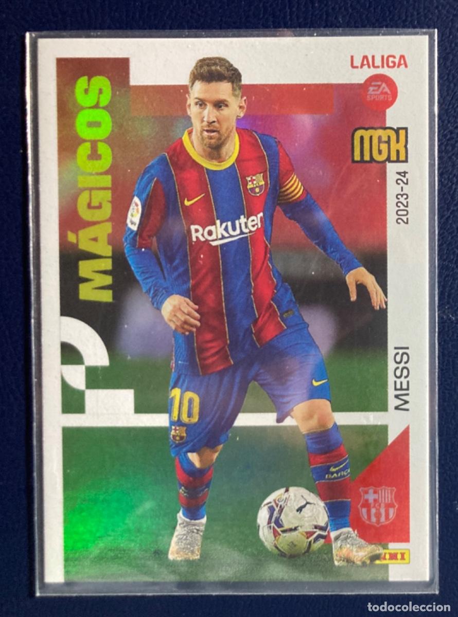 Cromos de F&uacute;tbol: Messi M&aacute;gicos 439 Barcelona Megacracks 2023 2024 Panini