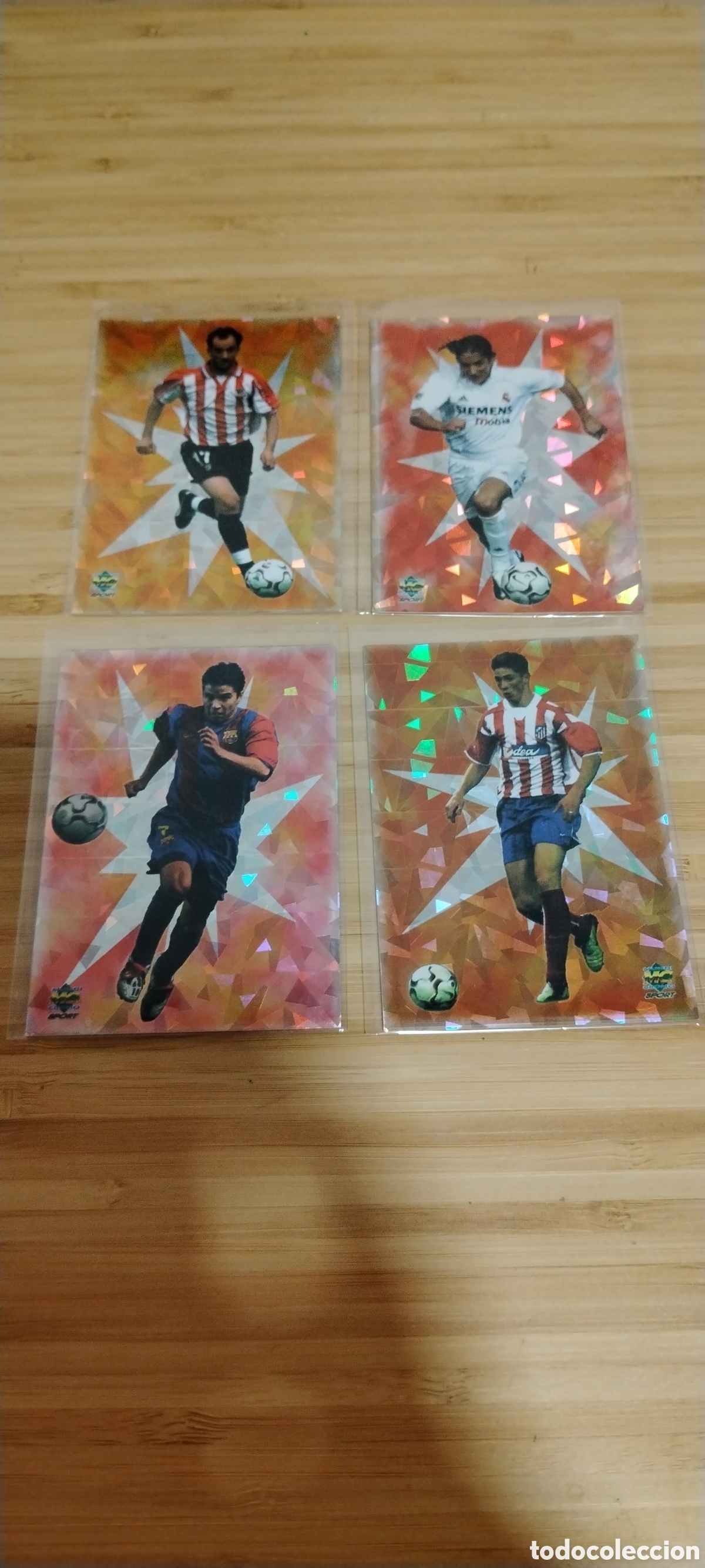 Cromos de F&uacute;tbol: 4 Cromos Mundicromos ficha de la liga 2003-04