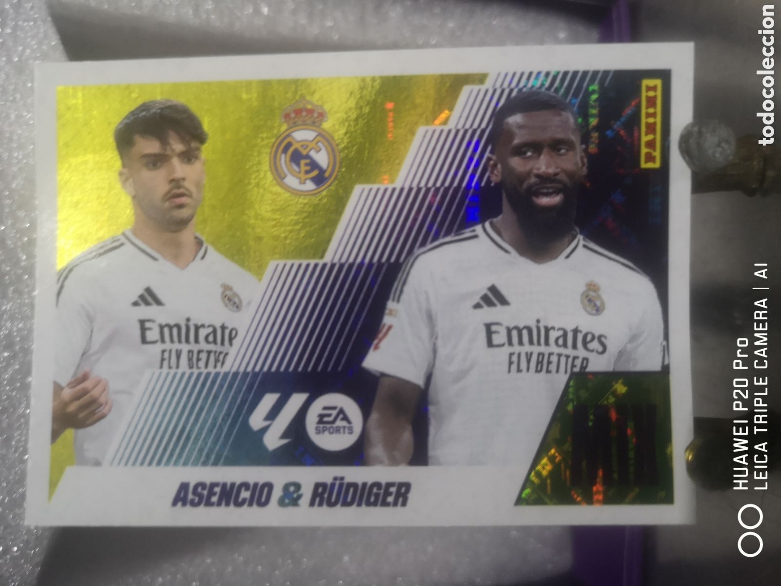 Cromos de F&uacute;tbol: LIGA ESTE 2025 2026 MIX ASENCIO / RUDIGER REAL MADRID 3