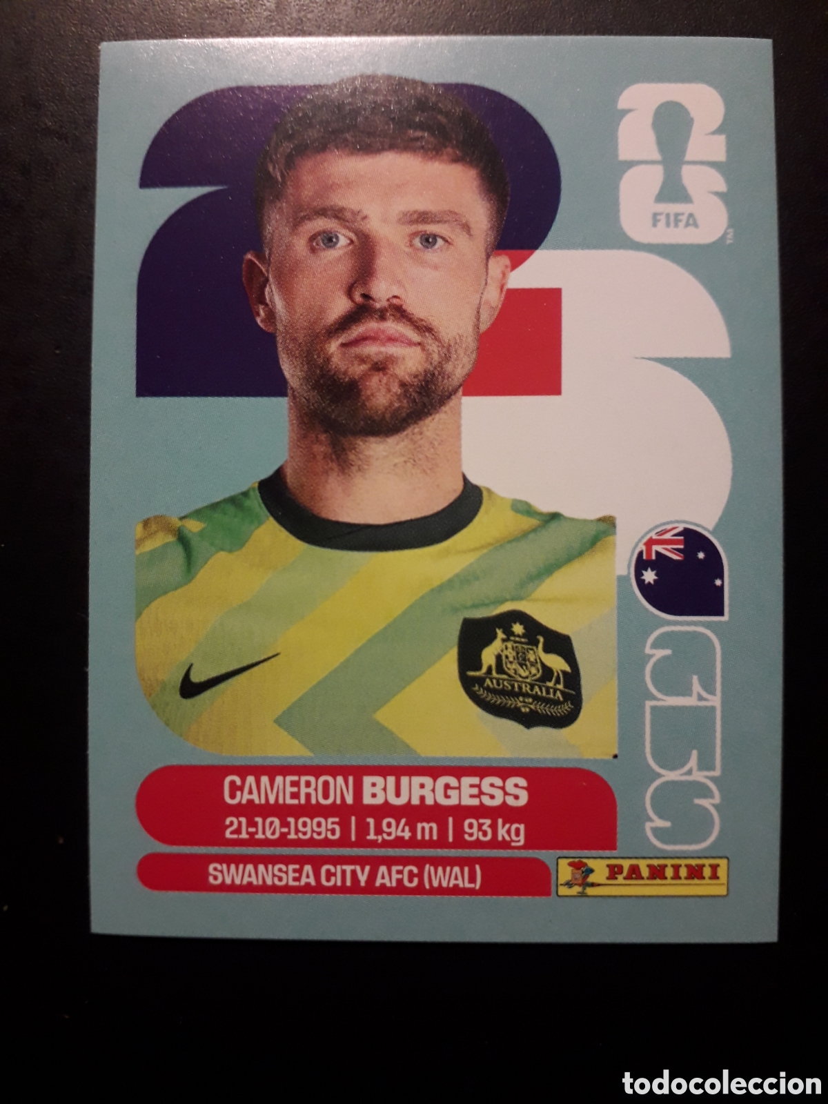 Cromos de F&uacute;tbol: BURGESS AUSTRALIA AUS 8 MUNDIAL F&Uacute;TBOL 2026 FIFA WORLD CUP PANINI SIN PEGAR PEDIDO M&Iacute;NIMO 3&euro;.