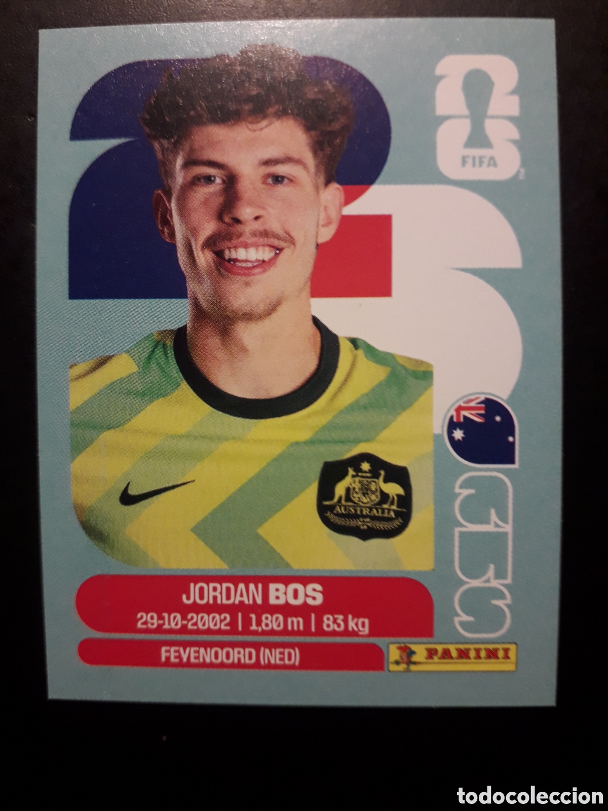 Cromos de F&uacute;tbol: BOS AUSTRALIA AUS 6 MUNDIAL F&Uacute;TBOL 2026 FIFA WORLD CUP PANINI SIN PEGAR PEDIDO M&Iacute;NIMO 3&euro;