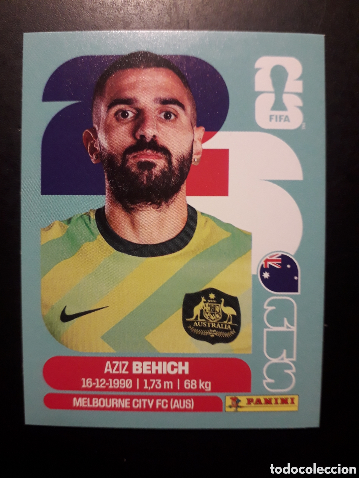 Cromos de F&uacute;tbol: BEHICH AUSTRALIA AUS 7 MUNDIAL F&Uacute;TBOL 2026 FIFA WORLD CUP PANINI SIN PEGAR PEDIDO M&Iacute;NIMO 3&euro;