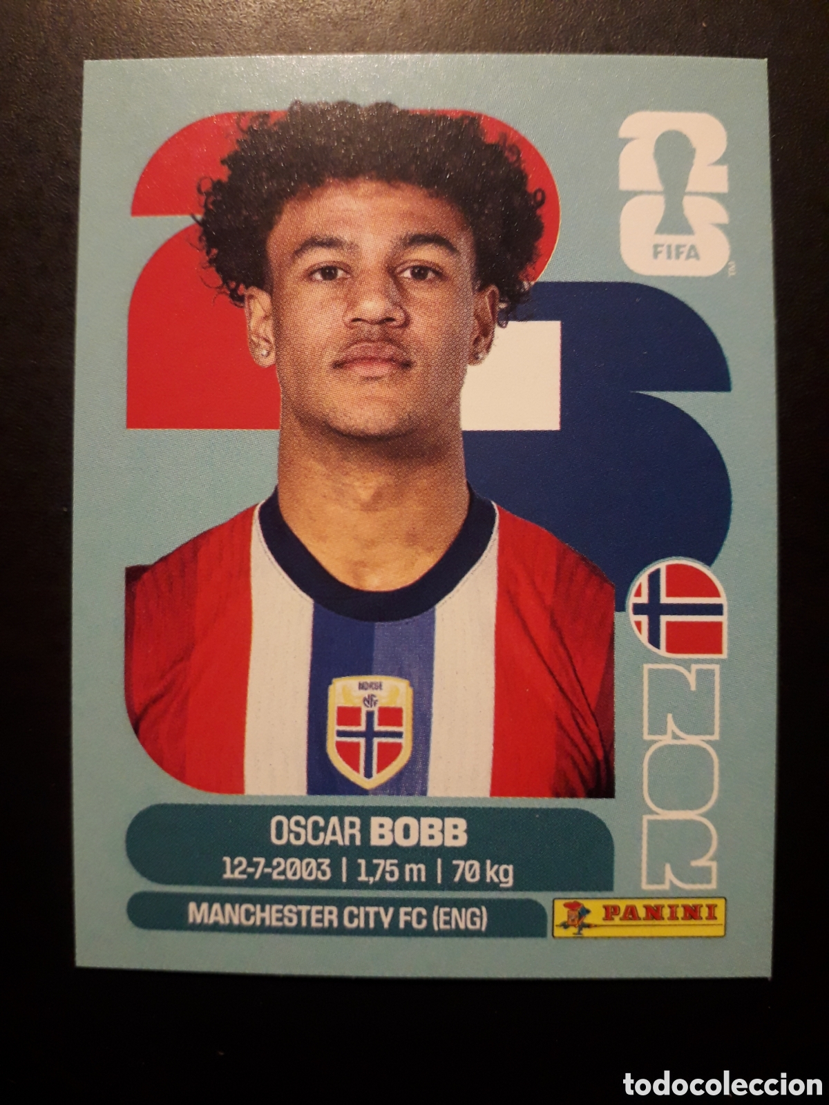Cromos de F&uacute;tbol: BOBB NORUEGA NOR 20 MUNDIAL F&Uacute;TBOL 2026 FIFA WORLD CUP PANINI SIN PEGAR PEDIDO M&Iacute;NIMO 3&euro;