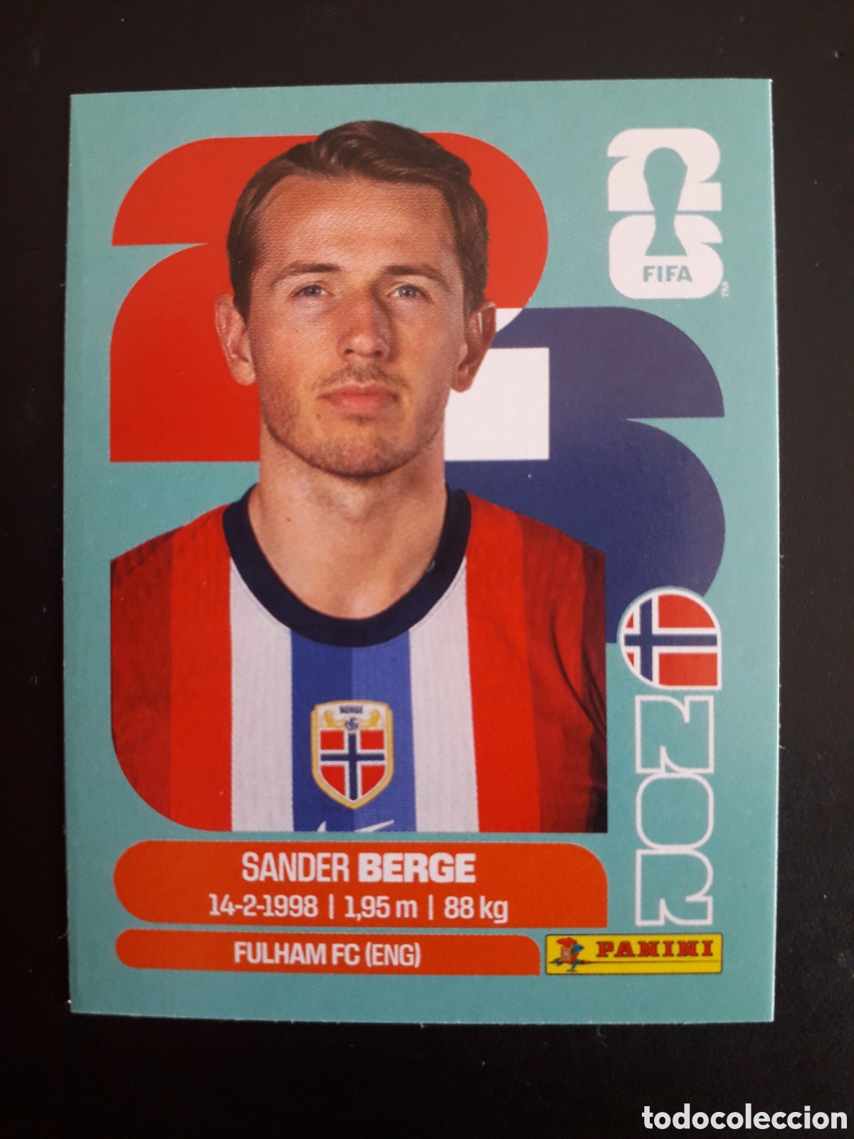 Cromos de F&uacute;tbol: BERGE NORUEGA NOR 11 MUNDIAL F&Uacute;TBOL 2026 FIFA WORLD CUP PANINI SIN PEGAR PEDIDO M&Iacute;NIMO 3&euro;