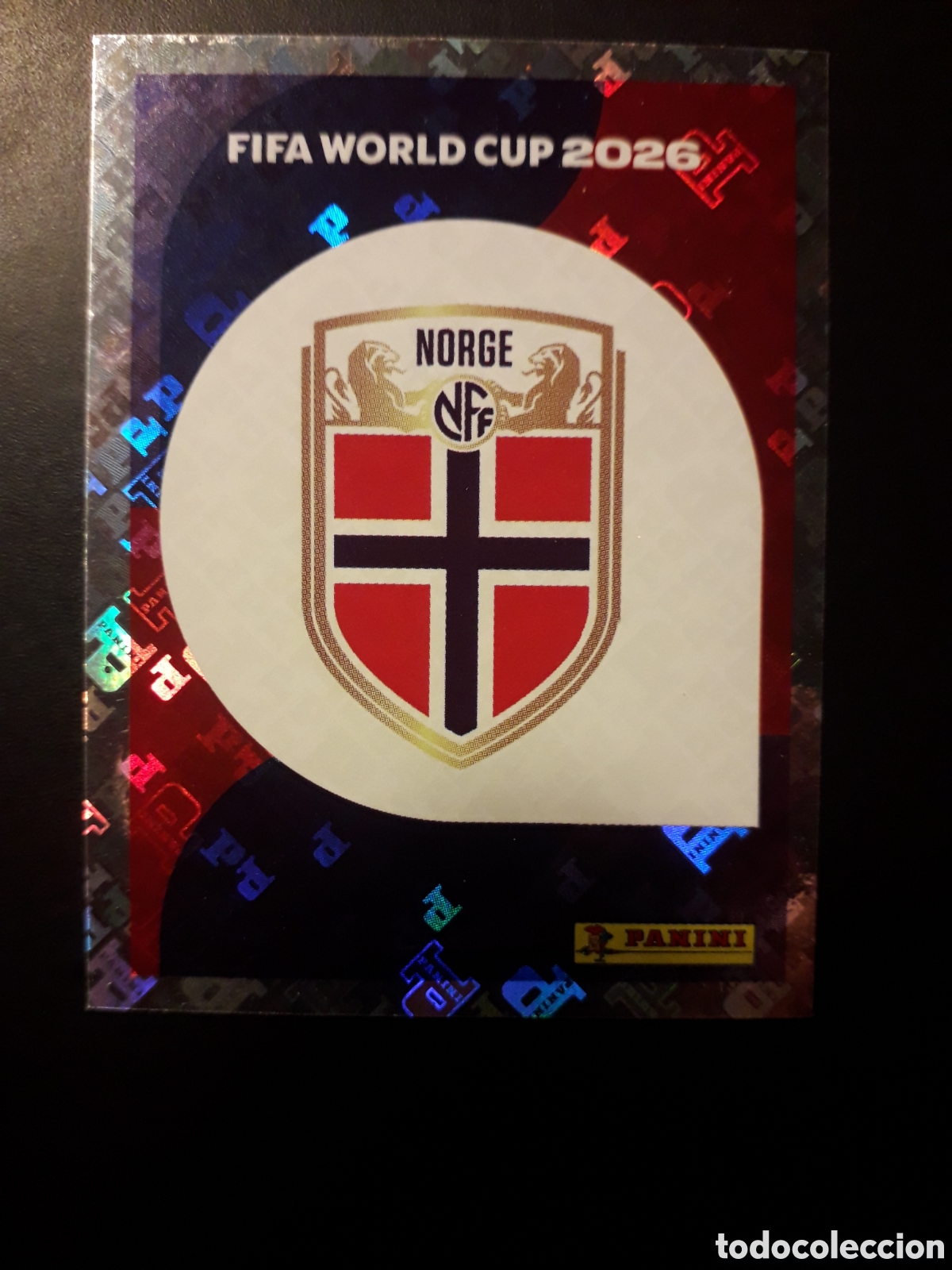 Cromos de F&uacute;tbol: ESCUDO NORUEGA NOR 1 MUNDIAL F&Uacute;TBOL 2026 FIFA WORLD CUP PANINI SIN PEGAR PEDIDO M&Iacute;NIMO 3&euro;