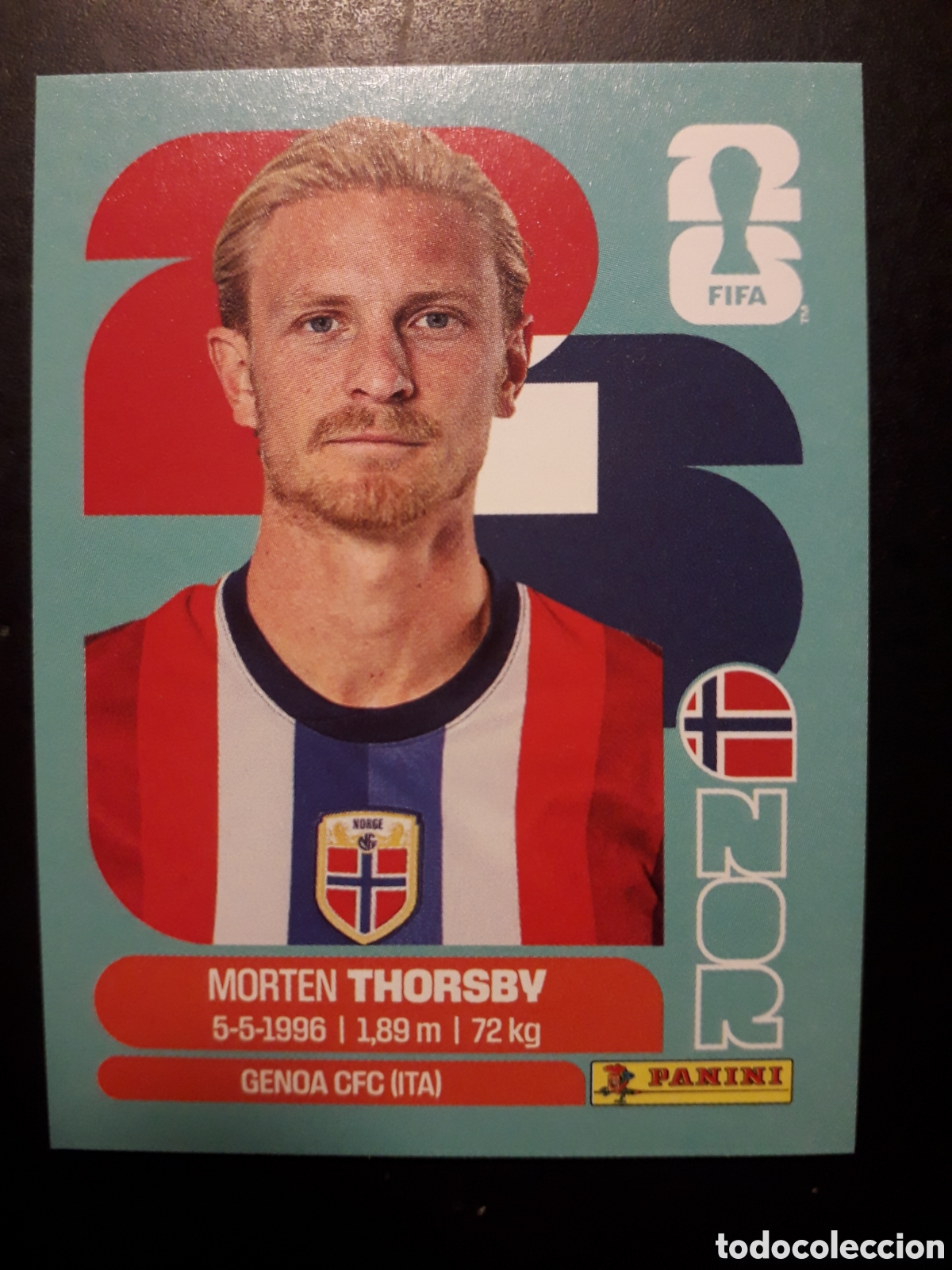 Cromos de F&uacute;tbol: THORSBY NORUEGA NOR 9 MUNDIAL F&Uacute;TBOL 2026 FIFA WORLD CUP PANINI SIN PEGAR PEDIDO M&Iacute;NIMO 3&euro;