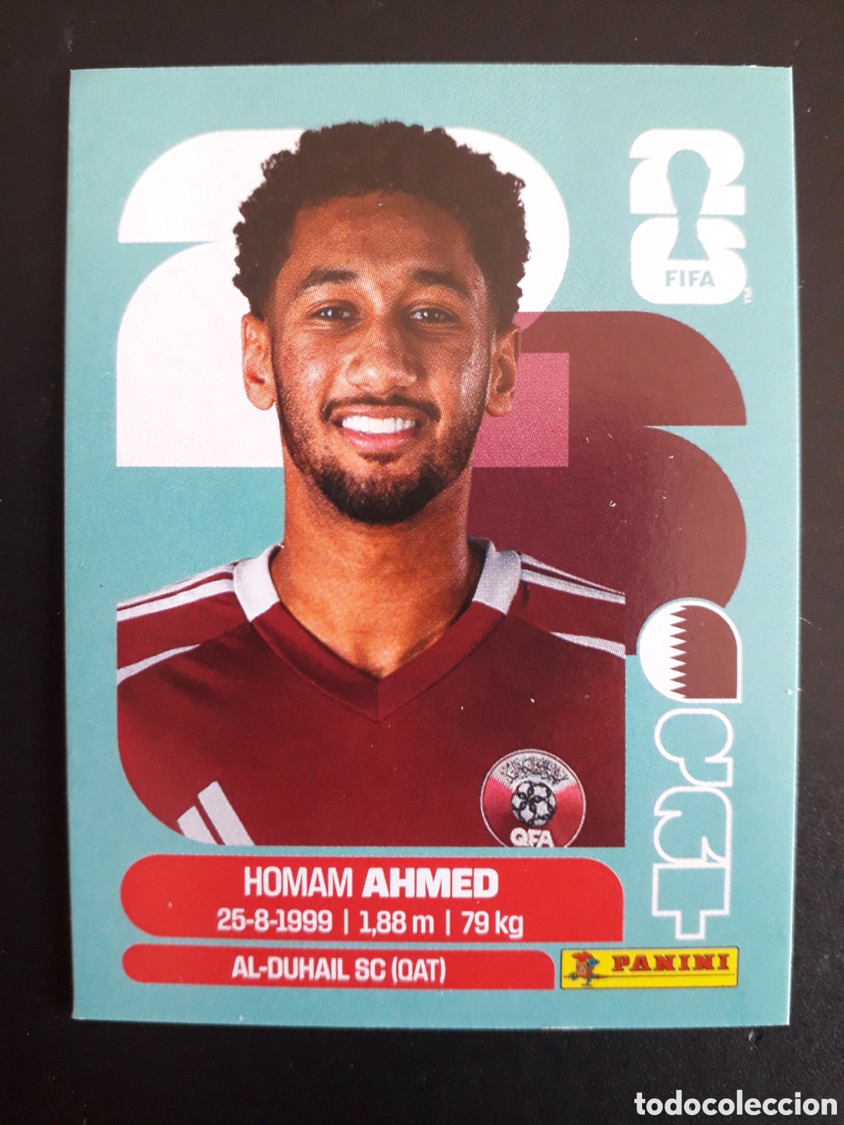 Cromos de F&uacute;tbol: AHMED QATAR QAT 5 MUNDIAL F&Uacute;TBOL 2026 FIFA WORLD CUP PANINI SIN PEGAR PEDIDO M&Iacute;NIMO 3&euro;