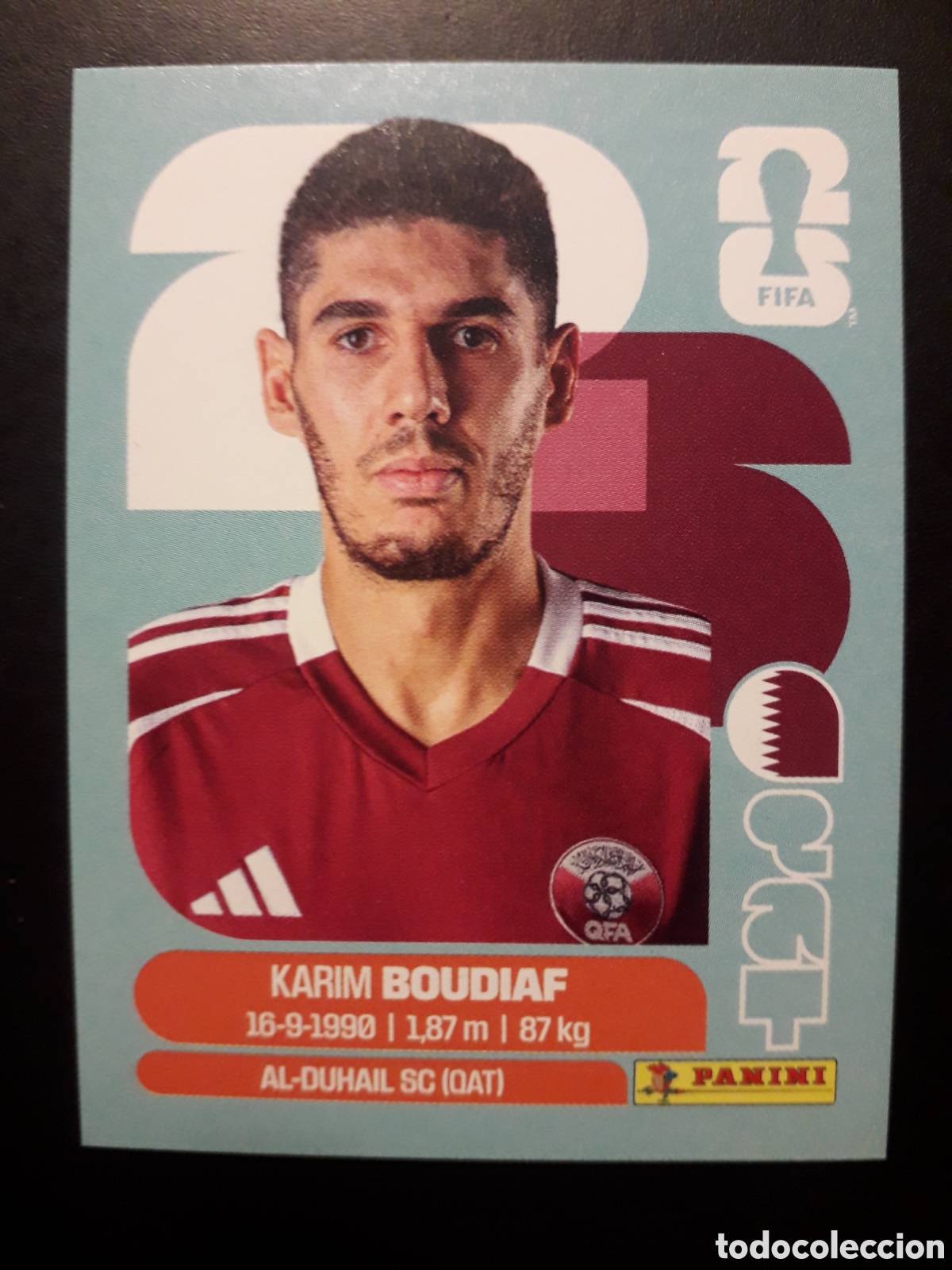 Cromos de F&uacute;tbol: BOUDIAF QATAR QAT 10 MUNDIAL F&Uacute;TBOL 2026 FIFA WORLD CUP PANINI SIN PEGAR PEDIDO M&Iacute;NIMO 3&euro;