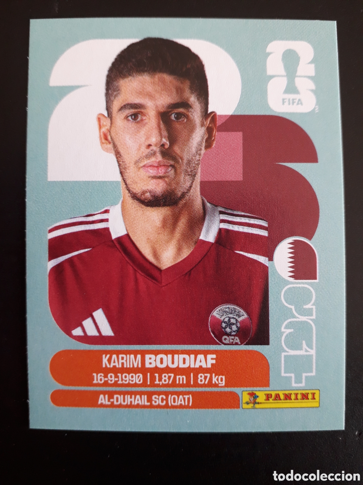 Cromos de F&uacute;tbol: BOUDIAF QATAR QAT 10 MUNDIAL F&Uacute;TBOL 2026 FIFA WORLD CUP PANINI SIN PEGAR PEDIDO M&Iacute;NIMO 3&euro;