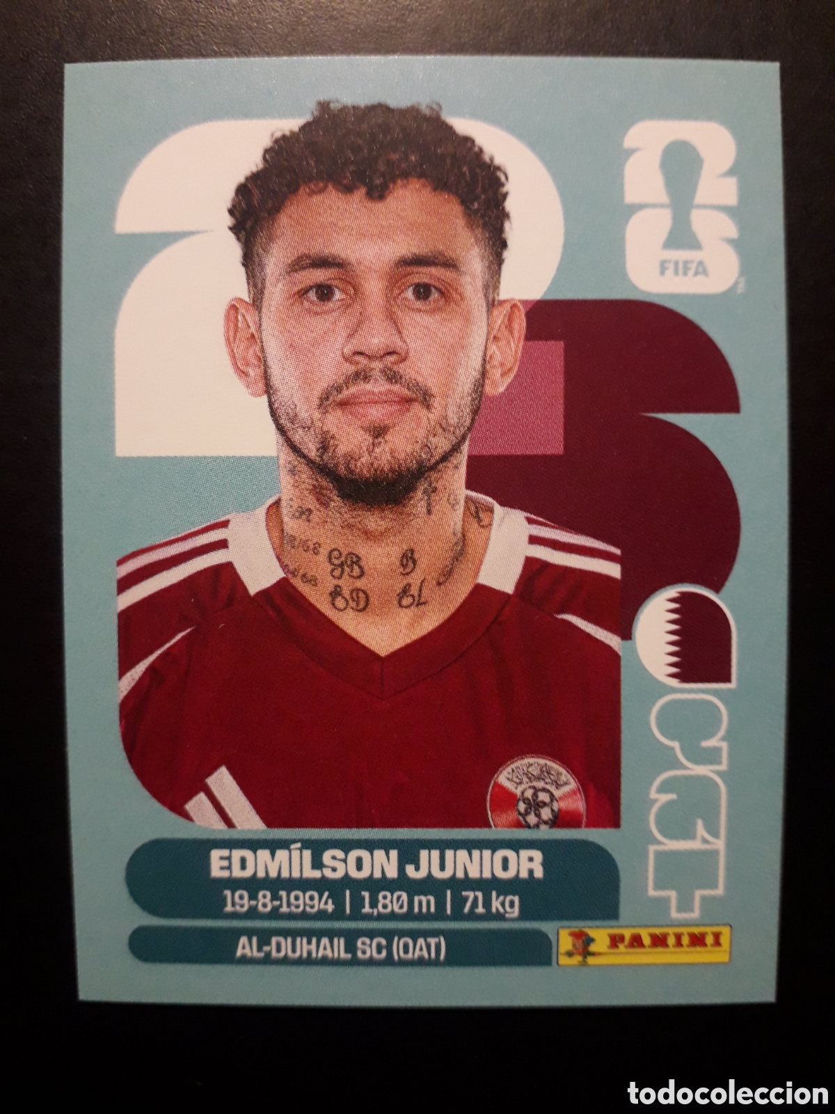 Cromos de F&uacute;tbol: EDM&Iacute;LSON JUNIOR QATAR QAT 17 MUNDIAL F&Uacute;TBOL 2026 FIFA WORLD CUP PANINI SIN PEGAR PEDIDO M&Iacute;NIMO 3&euro;