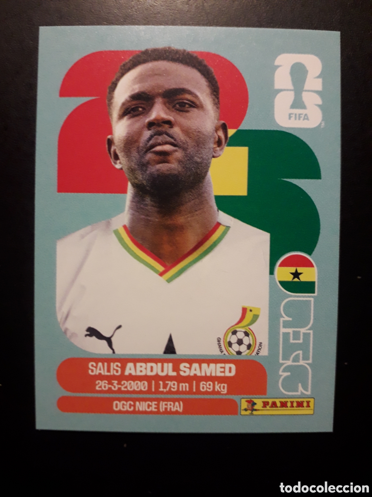 Cromos de F&uacute;tbol: ABDUL SAMED GHANA GHA 11 MUNDIAL F&Uacute;TBOL 2026 FIFA WORLD CUP PANINI SIN PEGAR PEDIDO M&Iacute;NIMO 3&euro;
