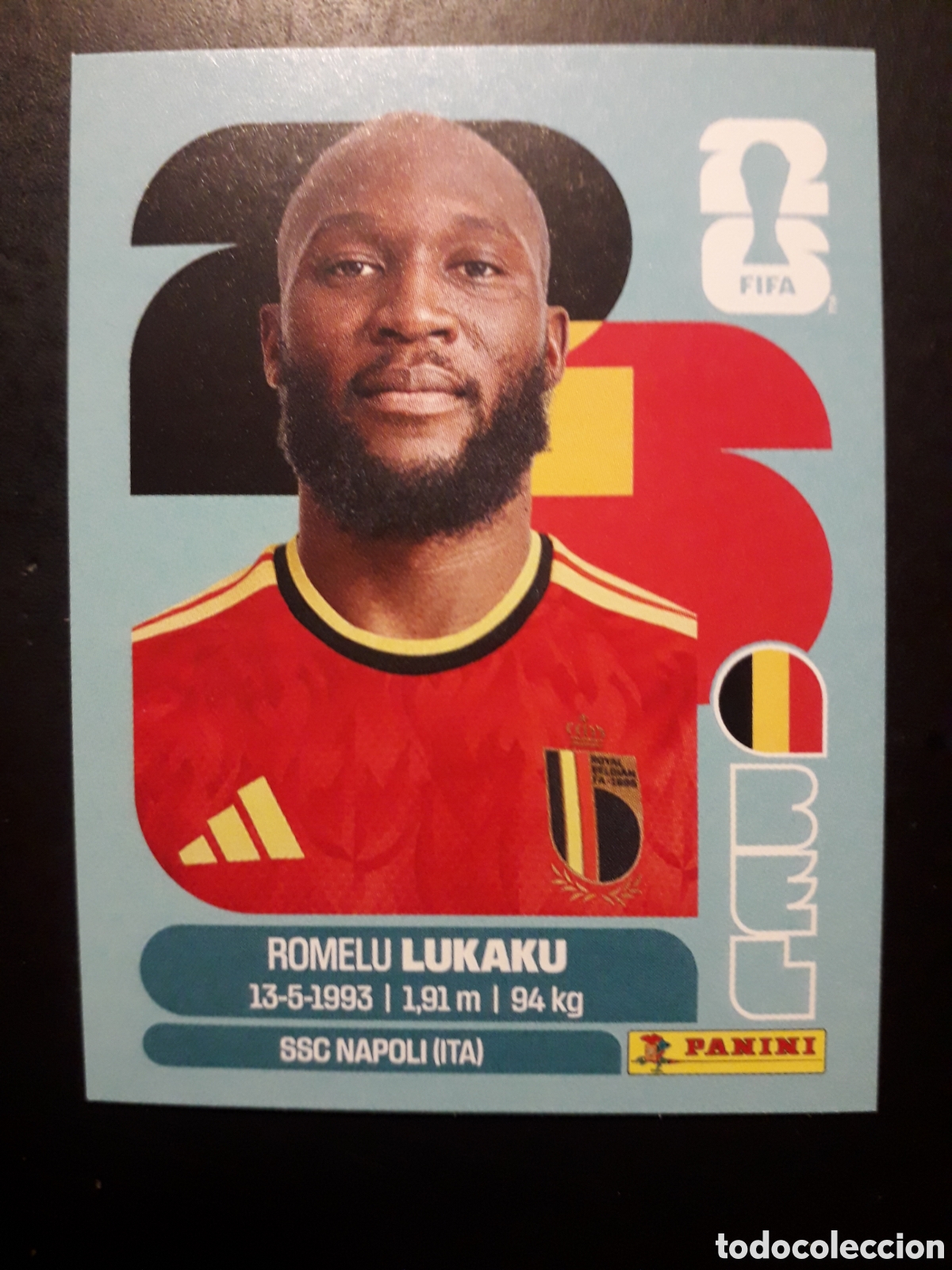Cromos de F&uacute;tbol: LUKAKU B&Eacute;LGICA BEL 20 MUNDIAL F&Uacute;TBOL 2026 FIFA WORLD CUP PANINI SIN PEGAR PEDIDO M&Iacute;NIMO 3&euro;