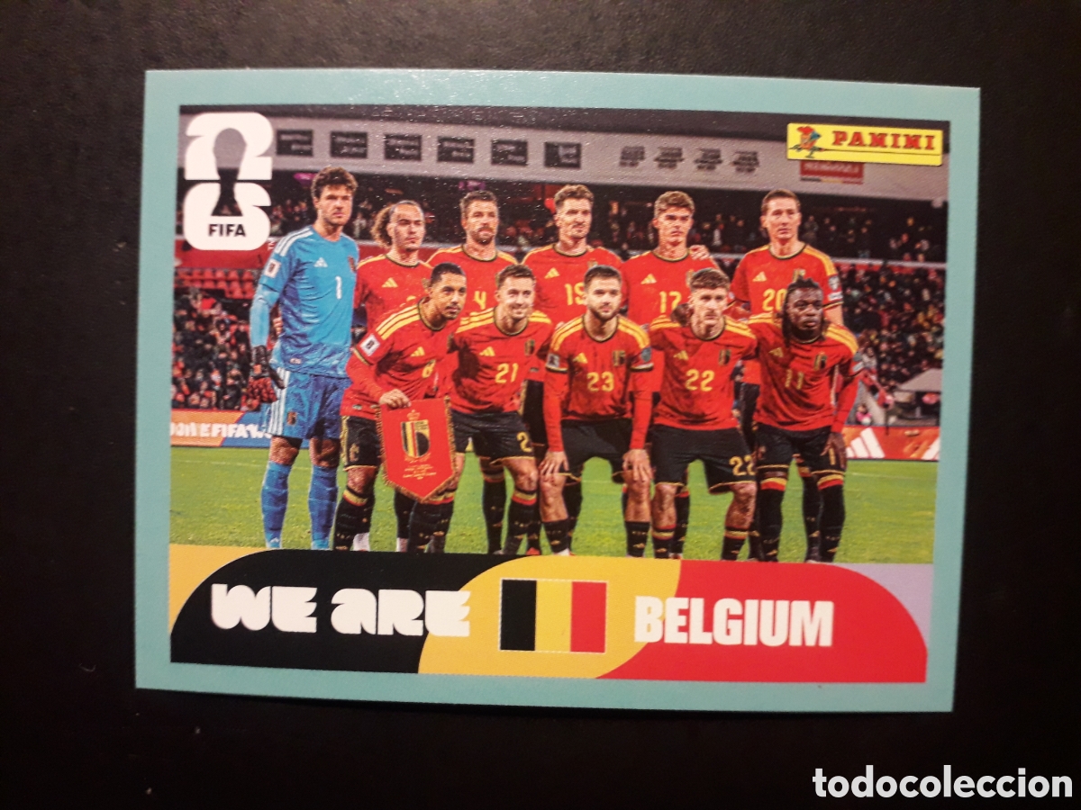 Cromos de F&uacute;tbol: EQUIPO B&Eacute;LGICA BEL 13 MUNDIAL F&Uacute;TBOL 2026 FIFA WORLD CUP PANINI SIN PEGAR PEDIDO M&Iacute;NIMO 3&euro;