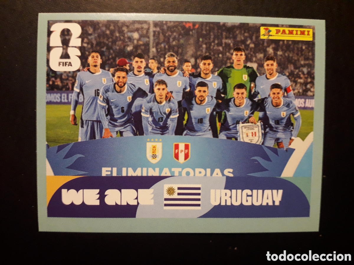 Cartes &agrave; collectionner de Football: EQUIPO URUGUAY URU 13 MUNDIAL F&Uacute;TBOL 2026 FIFA WORLD CUP PANINI SIN PEGAR PEDIDO M&Iacute;NIMO 3&euro;.