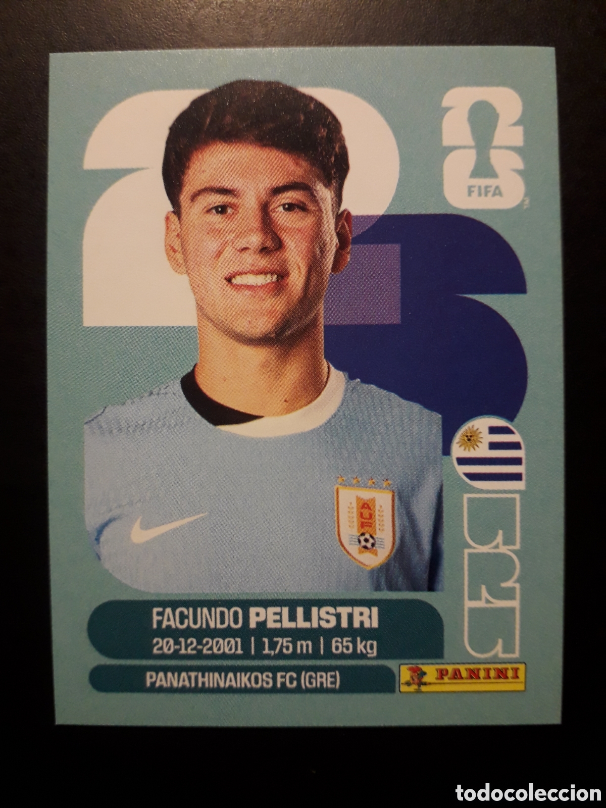 Cartes &agrave; collectionner de Football: PELLISTRI URUGUAY URU 20 MUNDIAL F&Uacute;TBOL 2026 FIFA WORLD CUP PANINI SIN PEGAR PEDIDO M&Iacute;NIMO 3&euro;.