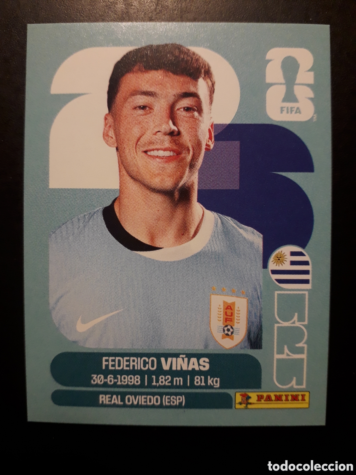 Cromos de F&uacute;tbol: VI&Ntilde;AS URUGUAY URU 18 MUNDIAL F&Uacute;TBOL 2026 FIFA WORLD CUP PANINI SIN PEGAR PEDIDO M&Iacute;NIMO 3&euro;