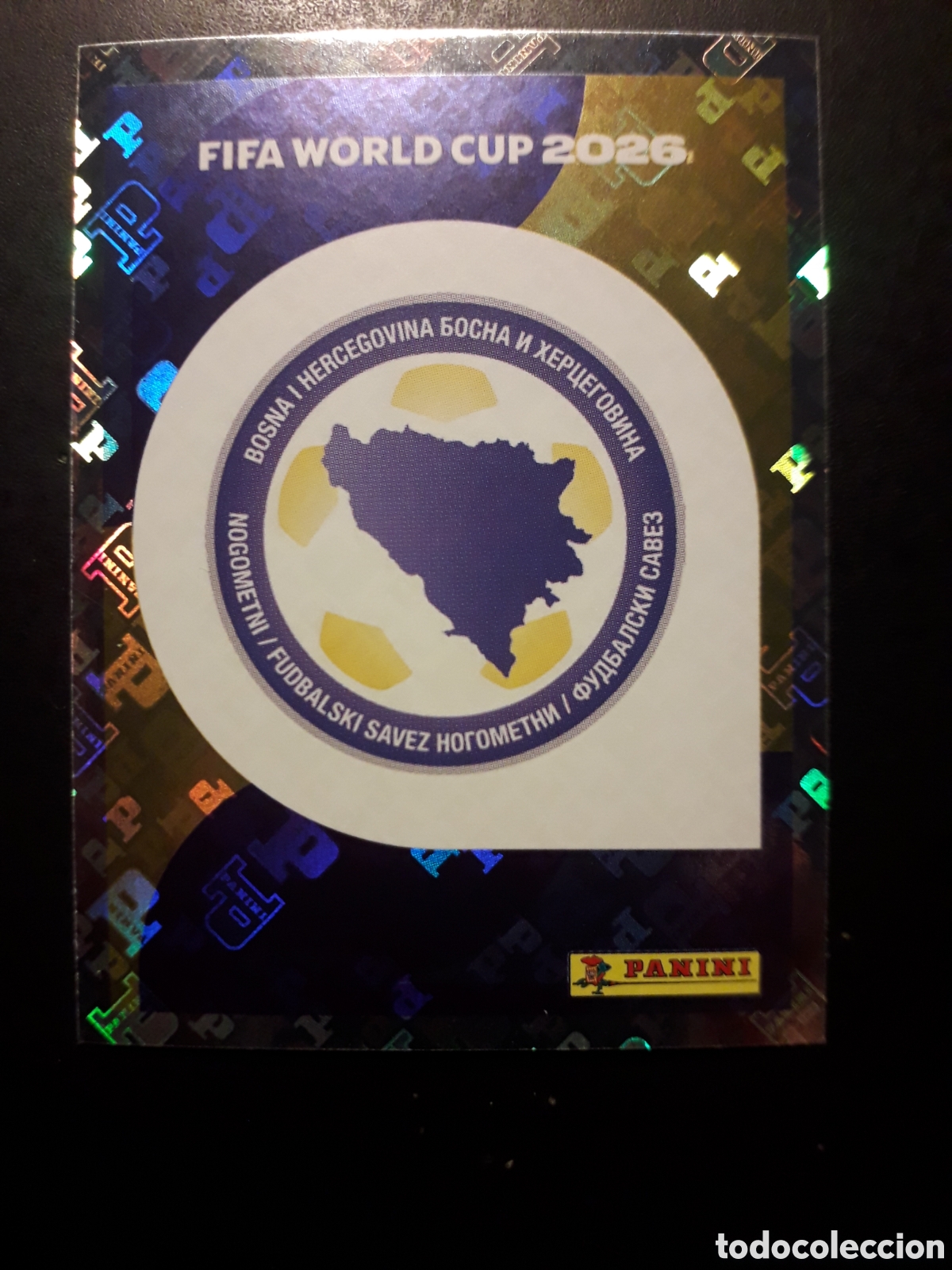 Cromos de F&uacute;tbol: ESCUDO BOSNIA HERCEGOVINA BIH 1 MUNDIAL F&Uacute;TBOL 2026 FIFA WORLD CUP PANINI SIN PEGAR PEDIDO M&Iacute;NIMO 3&euro;