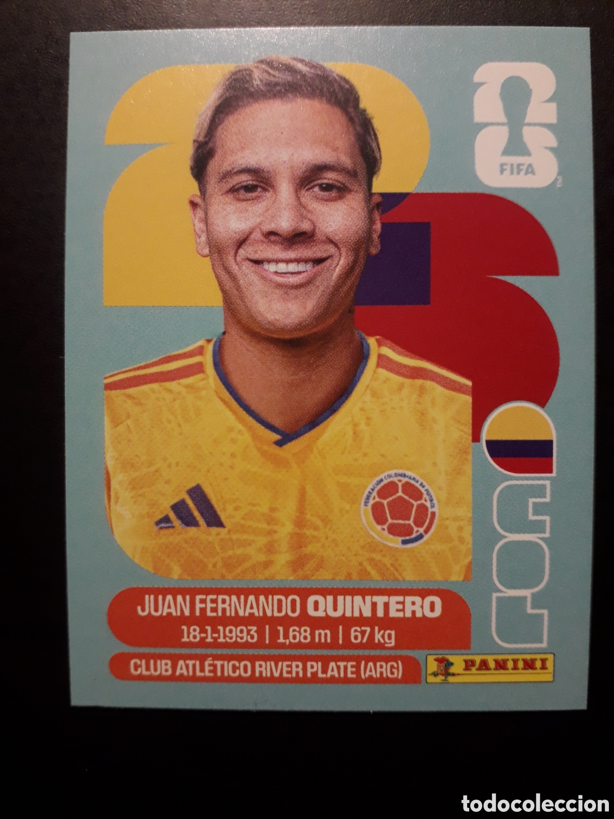 Football Stickers: QUINTERO COLOMBIA COL 15 MUNDIAL F&Uacute;TBOL 2026 FIFA WORLD CUP PANINI SIN PEGAR PEDIDO M&Iacute;NIMO 3&euro;