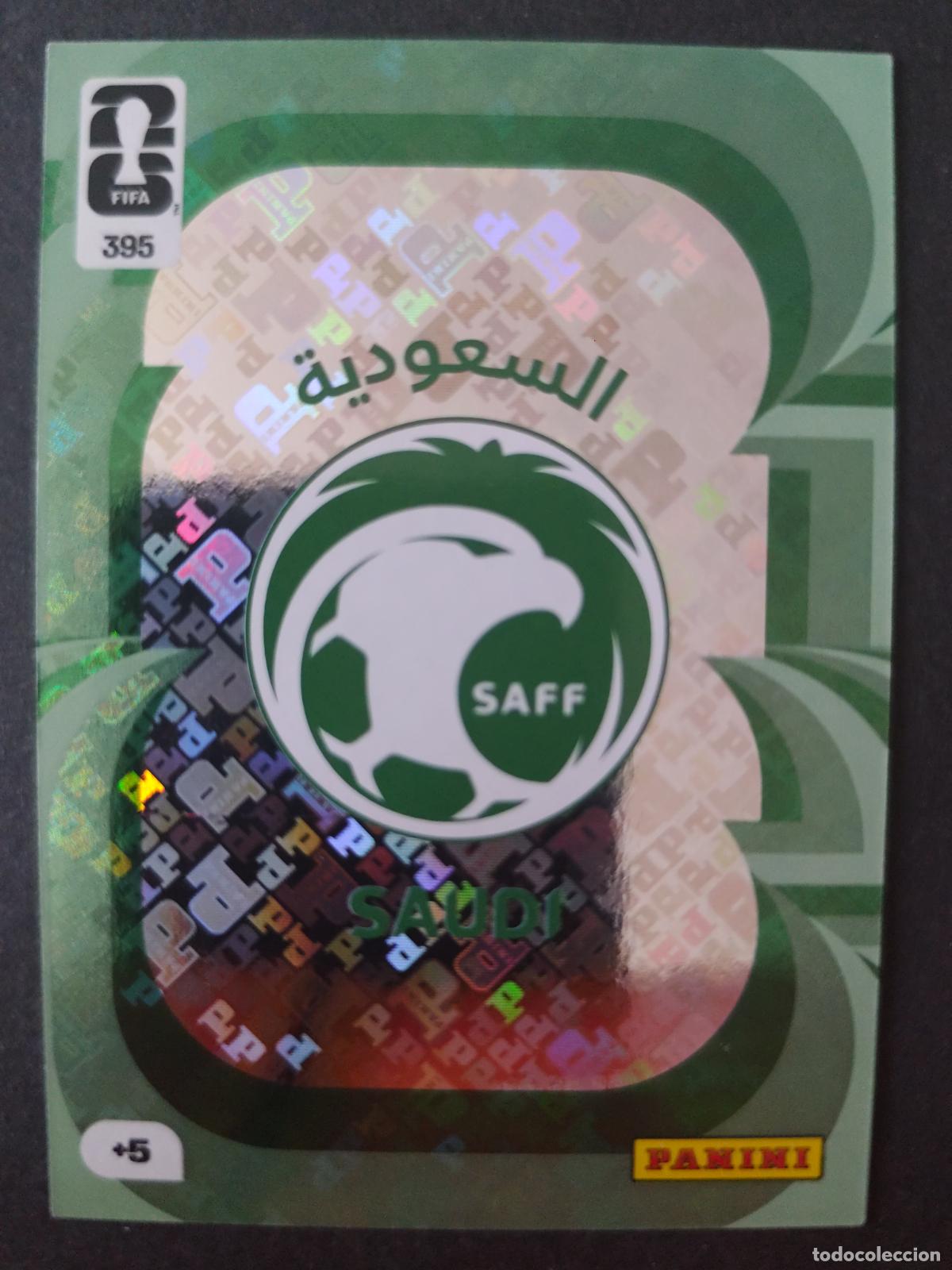 Cromos de F&uacute;tbol: 395 ESCUDO ARABIA SAUD&Iacute; ADRENALYN MUNDIAL FIFA WORLD CUP 2026 PANINI