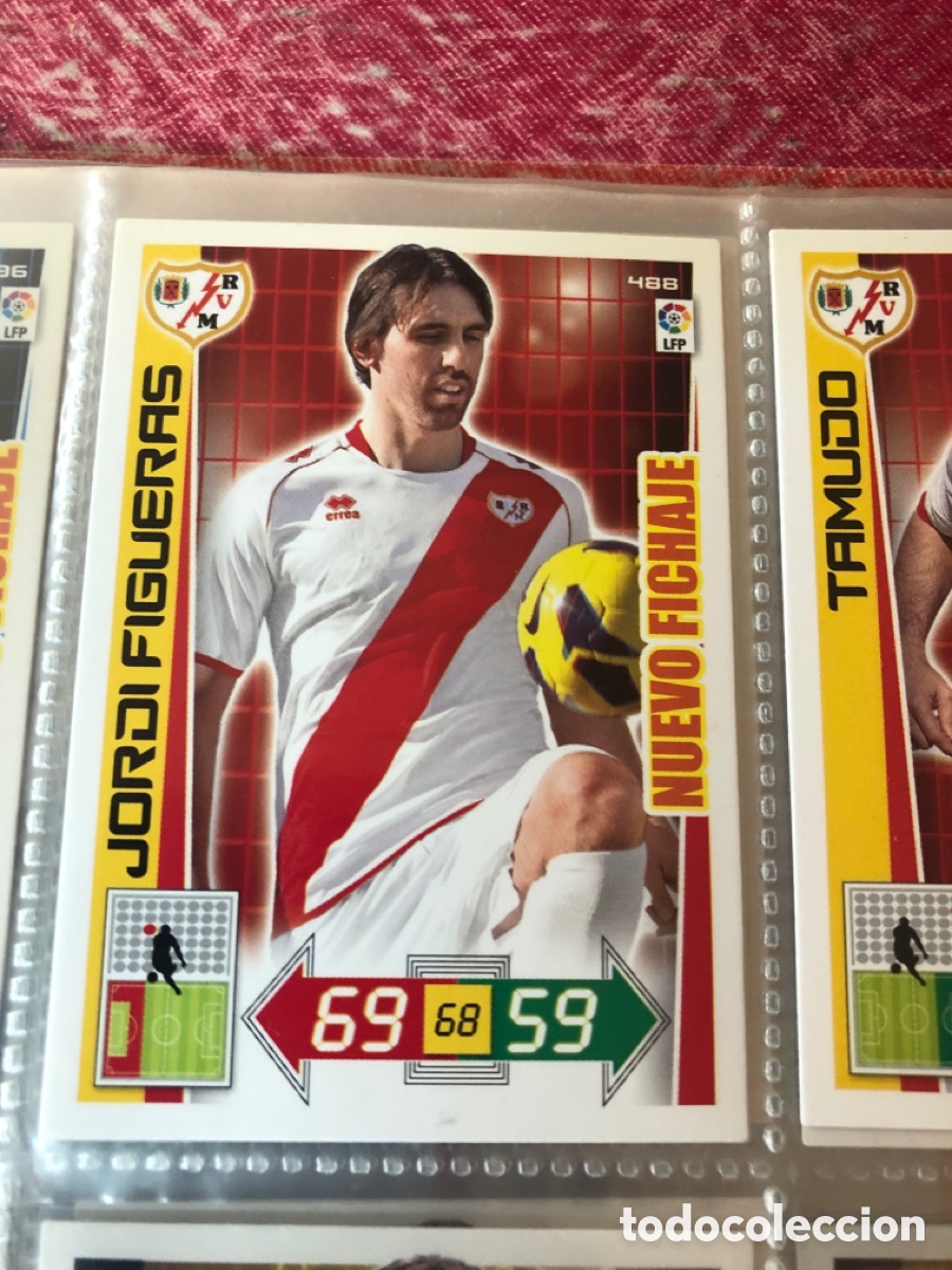Cromos de F&uacute;tbol: Adrenalyn 2012 2013 nuevo fichaje Jordi figueras 488 rayo vallecano