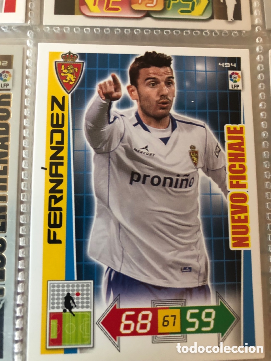 Cromos de F&uacute;tbol: Adrenalyn 2012 2013 nuevo fichaje fernandez 494 Zaragoza