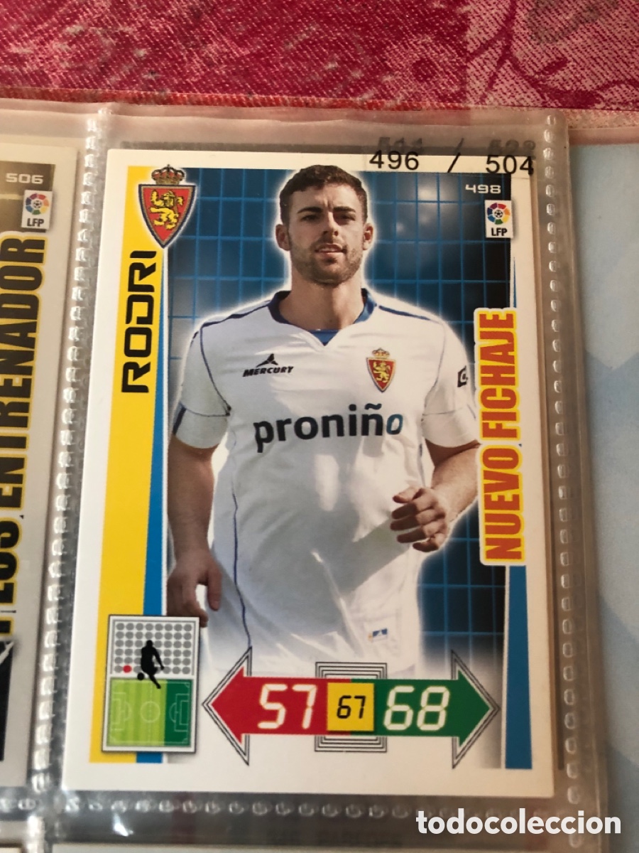 Cromos de F&uacute;tbol: Adrenalyn 2012 2013 nuevo fichaje Rodri 498 Zaragoza
