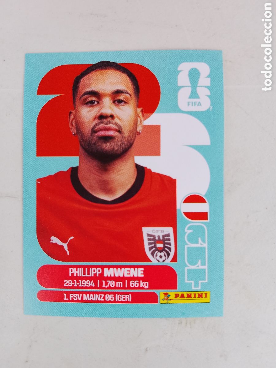 Cromos de F&uacute;tbol: AUT 8 PHILLIPP MWENE -AUSTRIA - FIFA WORLD CUP 2026- . MUNDIAL FUTBOL . STICKER PANINI AUT8