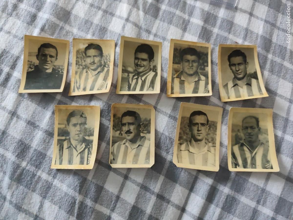 Cromos de f&uacute;tbol: Lote 9 cromos Espa&ntilde;ol gr&aacute;ficas sierra 46 47 1946 1947 grafoto