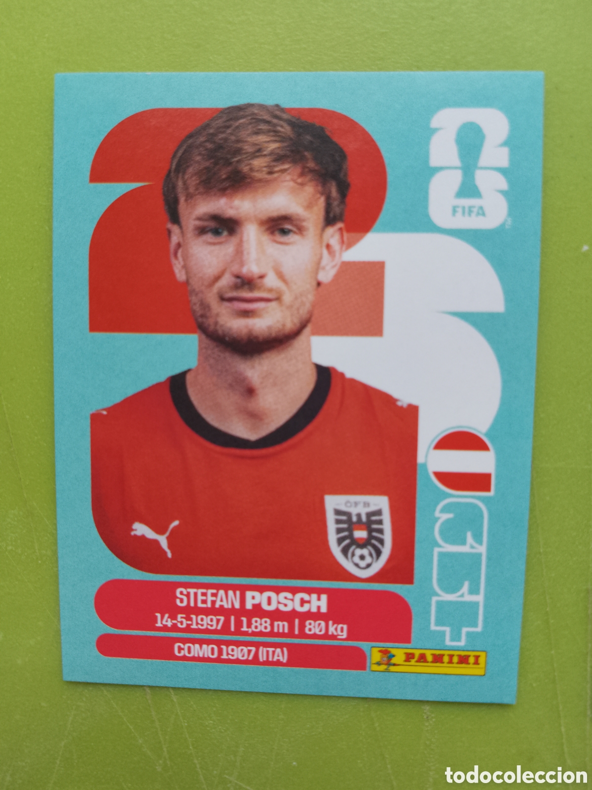 Cromos de F&uacute;tbol: AUT 7 STEFAN POSCH -AUSTRIA - FIFA WORLD CUP 2026- . MUNDIAL FUTBOL . STICKER PANINI AUT7
