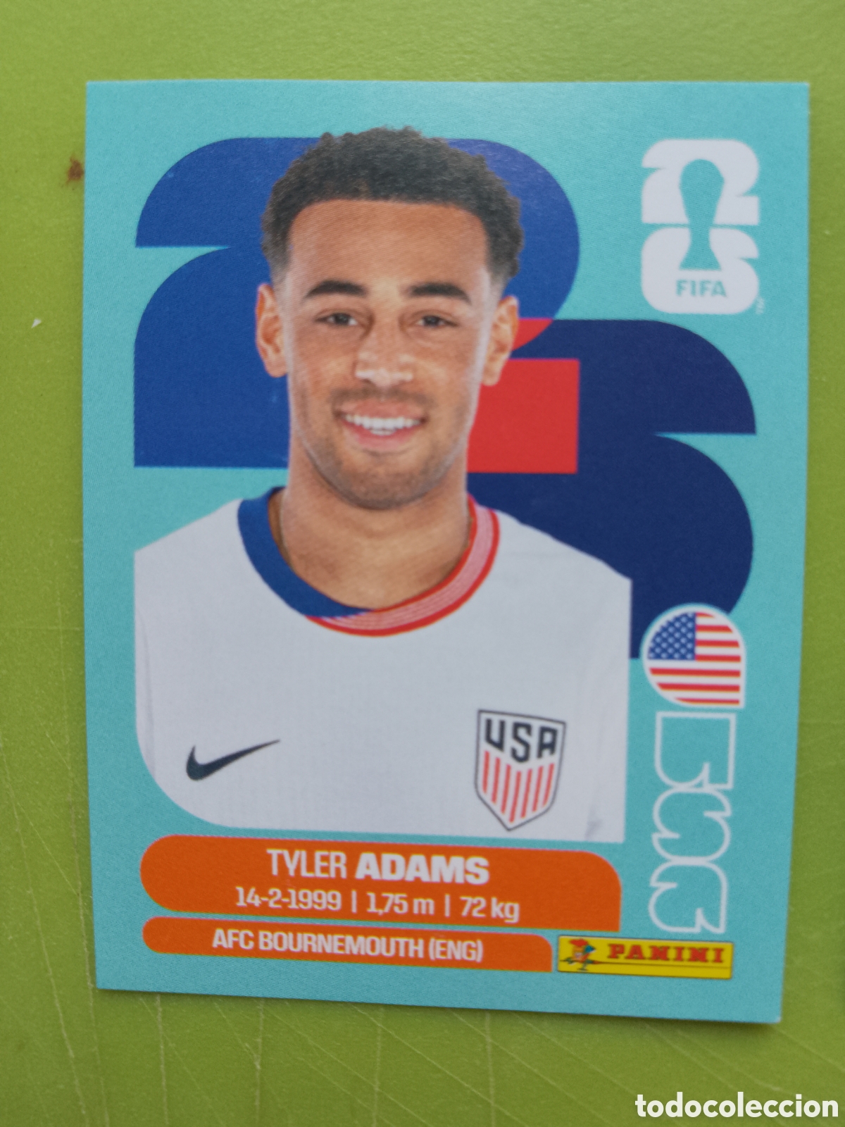 Cromos de F&uacute;tbol: USA 8 TYLER ADAMS - USA - FIFA WORLD CUP 2026- . MUNDIAL FUTBOL . STICKER PANINI USA8