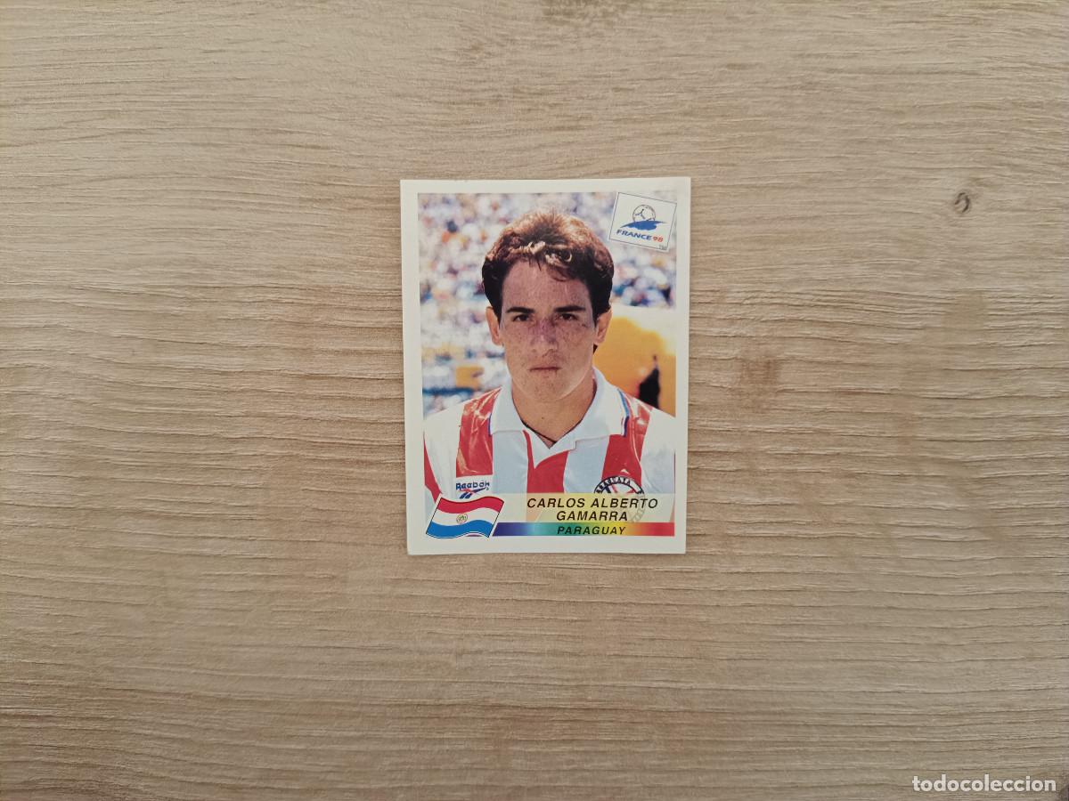 Cromos de F&uacute;tbol: CROMO DE FUTBOL PANINI DANONE CARLOS ALBERTO GAMARRA PARAGUAY SIN PEGAR NUNCA PEGADO FRANCIA 98 D526