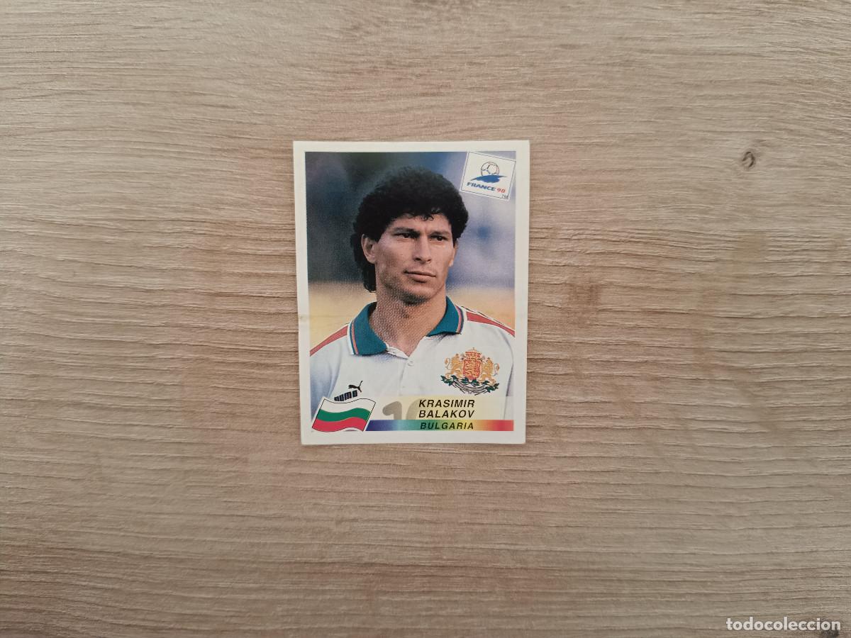 Cromos de F&uacute;tbol: CROMO DE FUTBOL PANINI DANONE KRASIMIR BALAKOV BULGARIA SIN PEGAR NUNCA PEGADO FRANCIA 98 D526