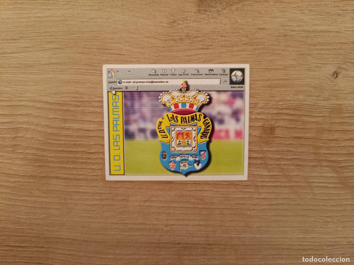 Cromos de F&uacute;tbol: CROMO DE FUTBOL LIGA ESTE ESCUDO LAS PALMAS SIN PEGAR NUNCA PEGADO 01 02 2001 2002 D526
