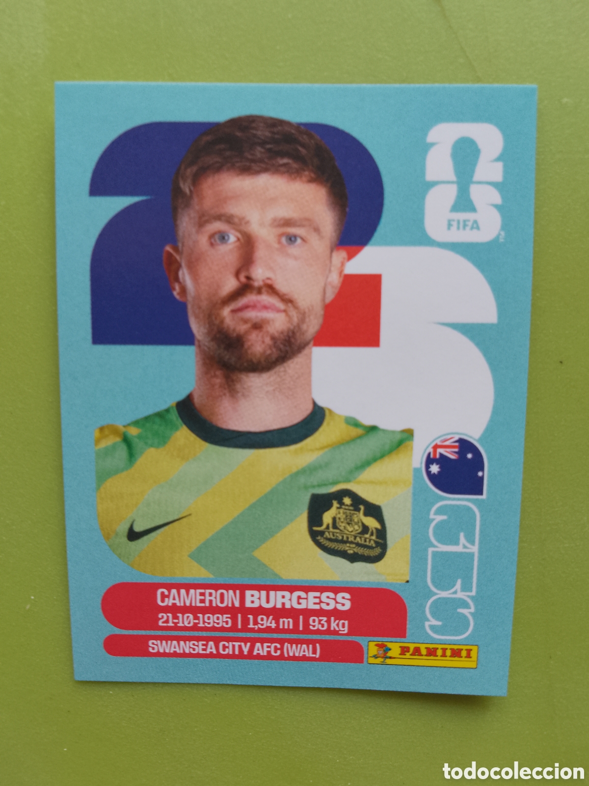 Cromos de Futebol: AUS 8 CAMERON BURGESS AUSTRALIA-FIFA WORLD CUP 2026- MUNDIAL FUTBOL.STICKER PANINI AUS8