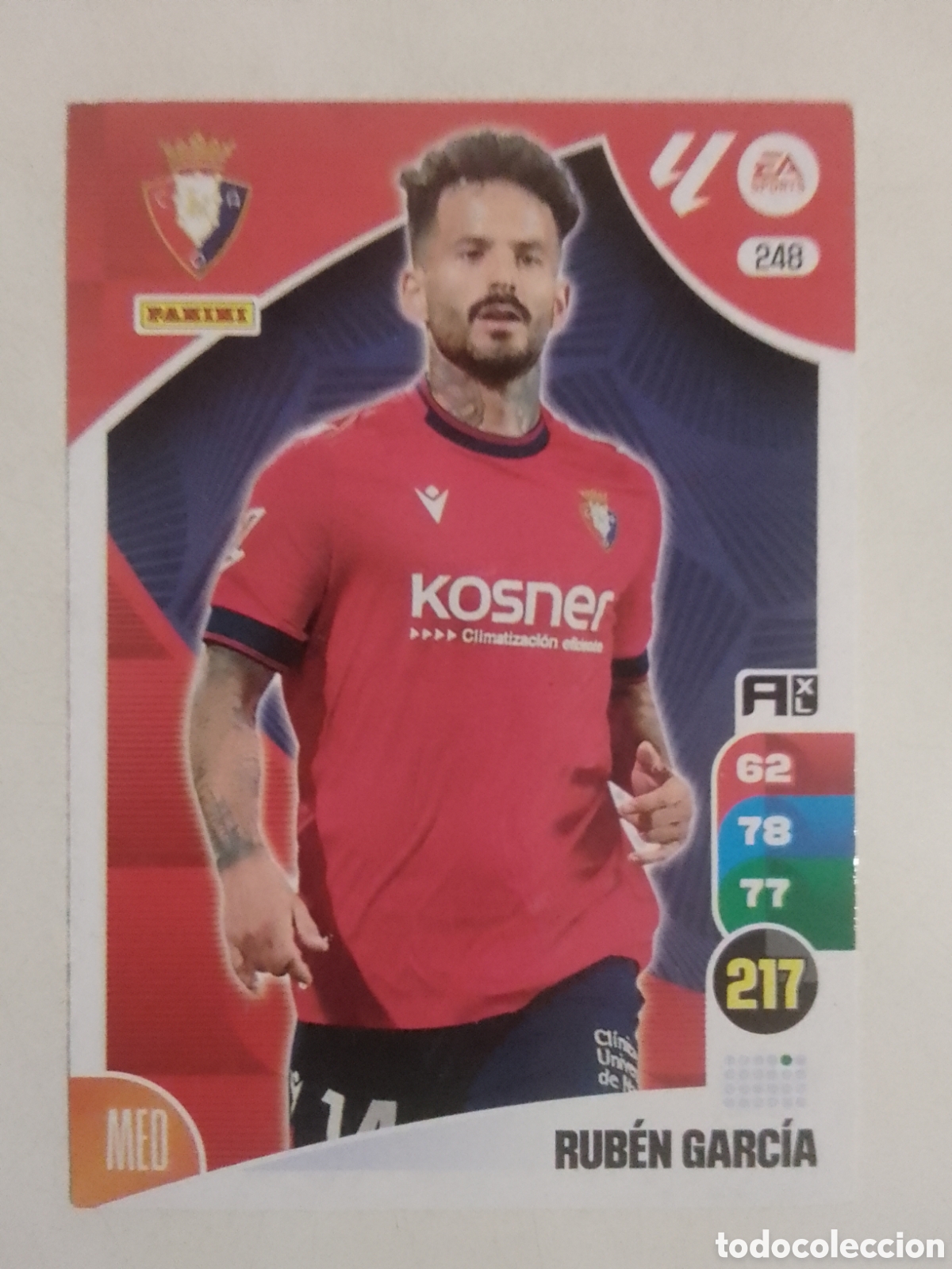 Fu&szlig;ball-Sticker: Adrenalyn XL 2024-25 n&deg; 248 Rub&eacute;n Garcia &bull; Osasuna.