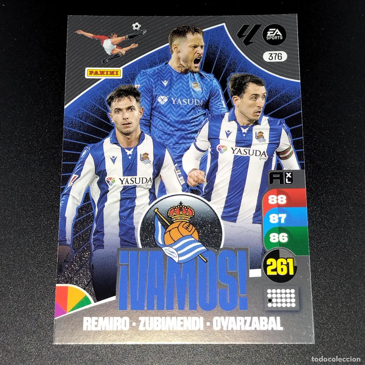 Fu&szlig;ball-Sticker: 376 VAMOS OYARZABAL ZUBIMENDI REMIRO REAL SOCIEDAD ADRENALYN XL LALIGA CARD 2024 2025 24 25 PANINI
