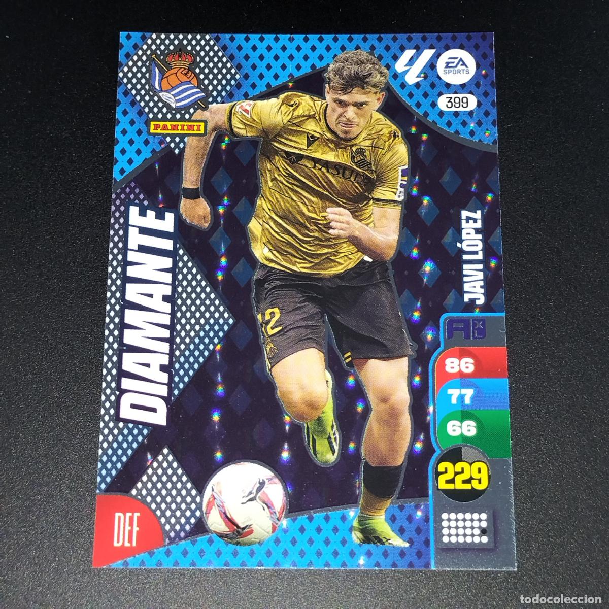 Cromos de F&uacute;tbol: 399 JAVI LOPEZ DIAMANTE REAL SOCIEDAD CROMOS XL LALIGA CARD 2024 2025 24 25 PANINI