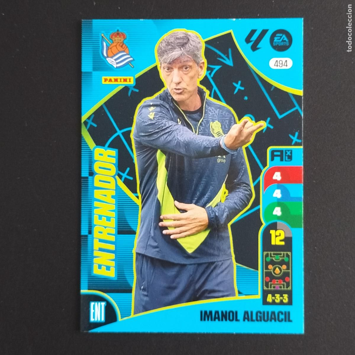 Fu&szlig;ball-Sticker: 494 IMANOL ALGUACIL ENTRENADOR REAL SOCIEDAD CROMOS ADRENALYN XL LALIGA CARD 2024 2025 24 25 PANINI