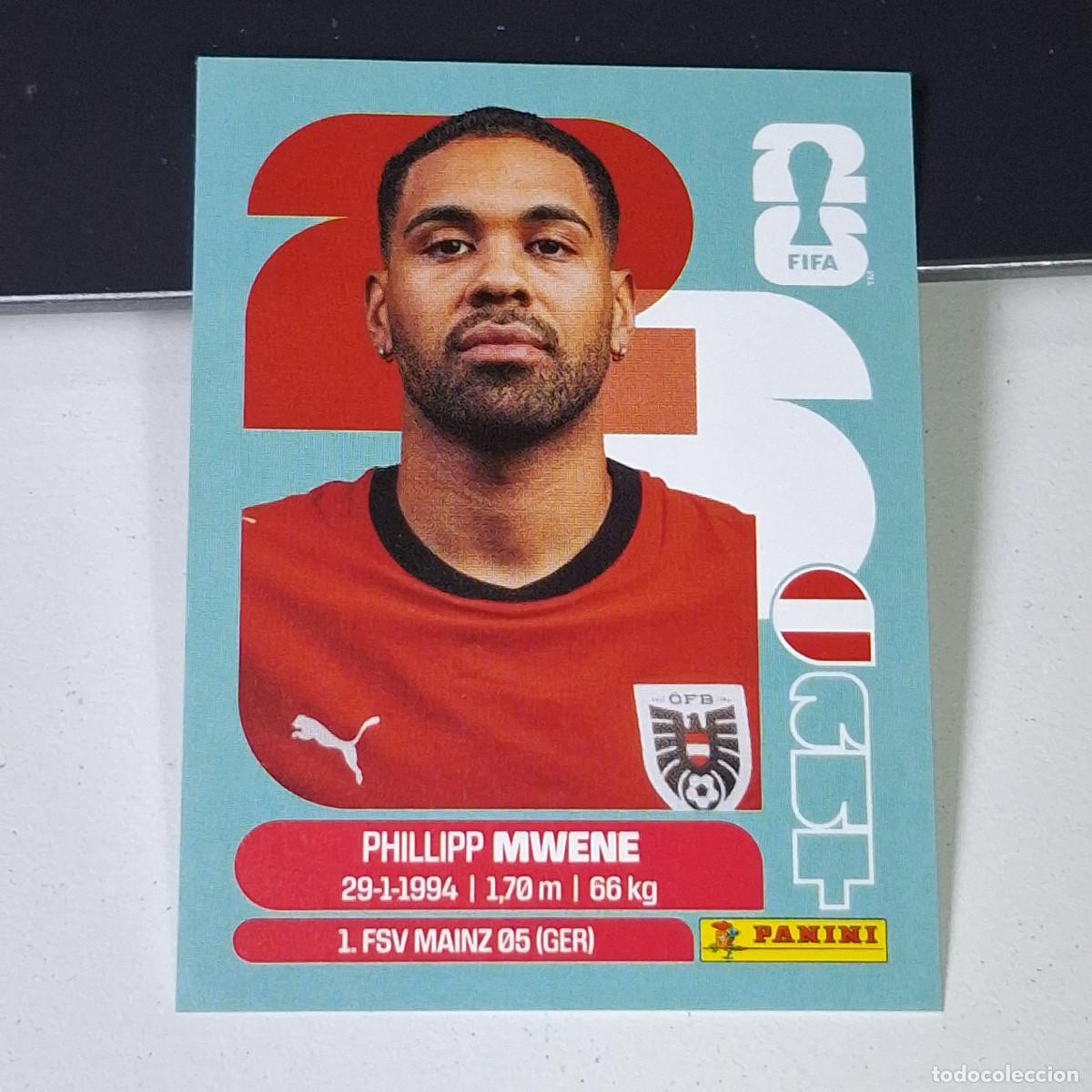 Football Stickers: A38 AUT8 PHILLIPP MWENE 8 AUSTRIA AUT MUNDIAL FIFA WORLD CUP 2026 STICKER PANINI